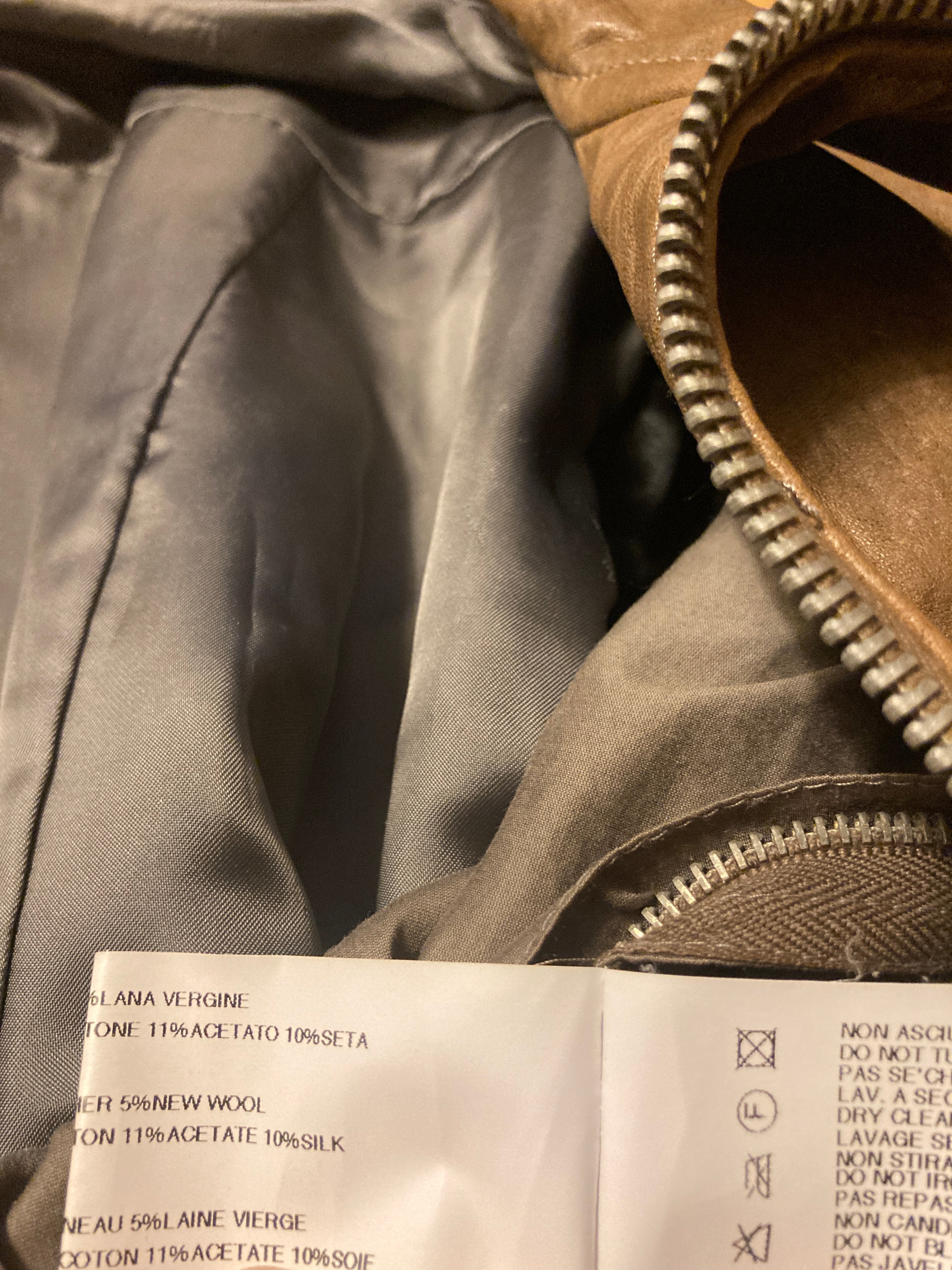 F/W 09 “CRUST” Hammered Lamb Mollino Leather Jacket Dust L