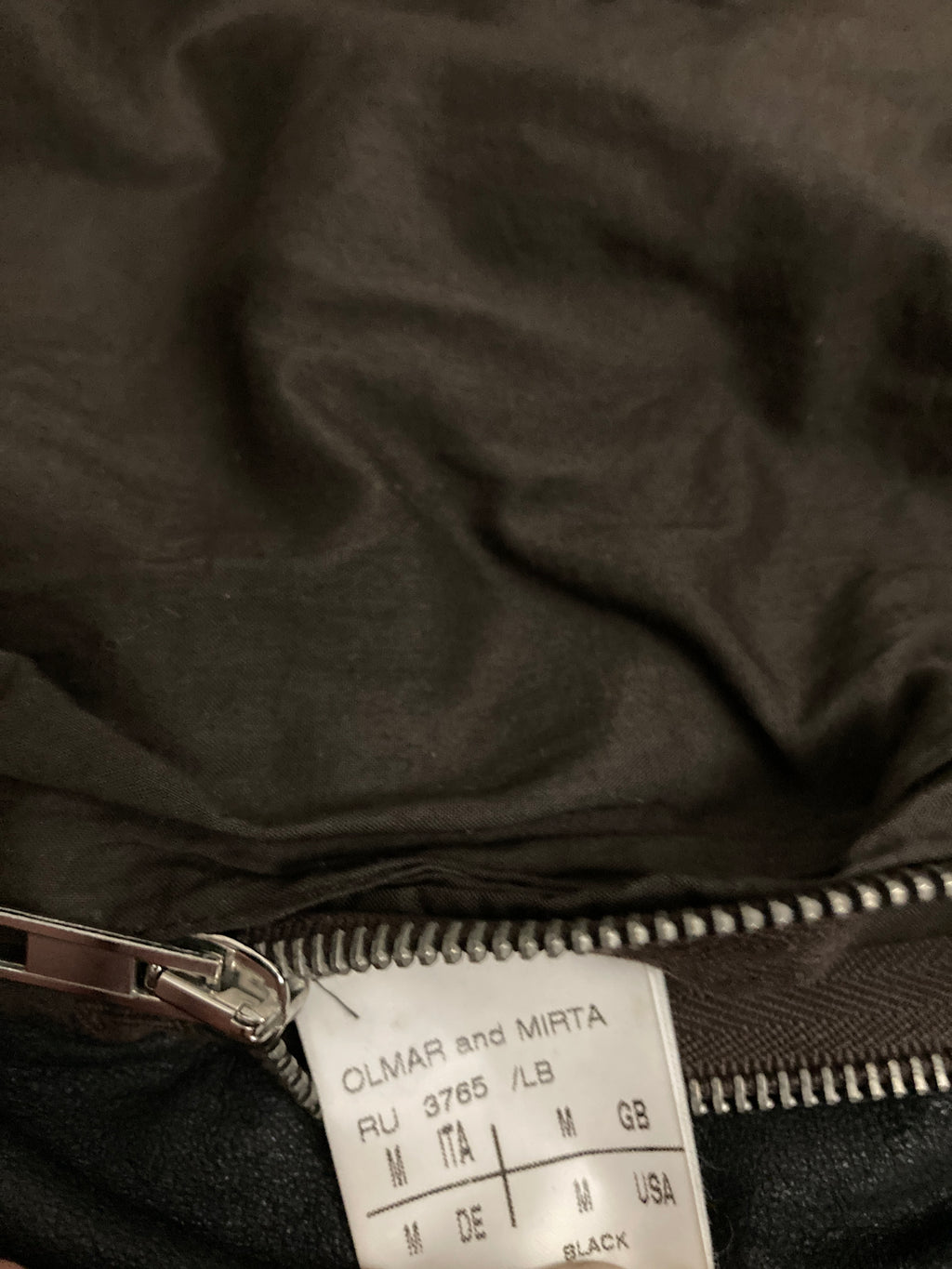 S/S 08 "CREATCH" Blistered Lamb Leather "Fogpocket" Jacket in Black and Size M
