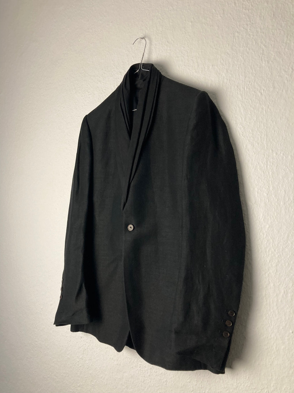 F/W 12 "MOUNTAIN" Shawl Collar Hemp & Wool Single-Breasted Blazer