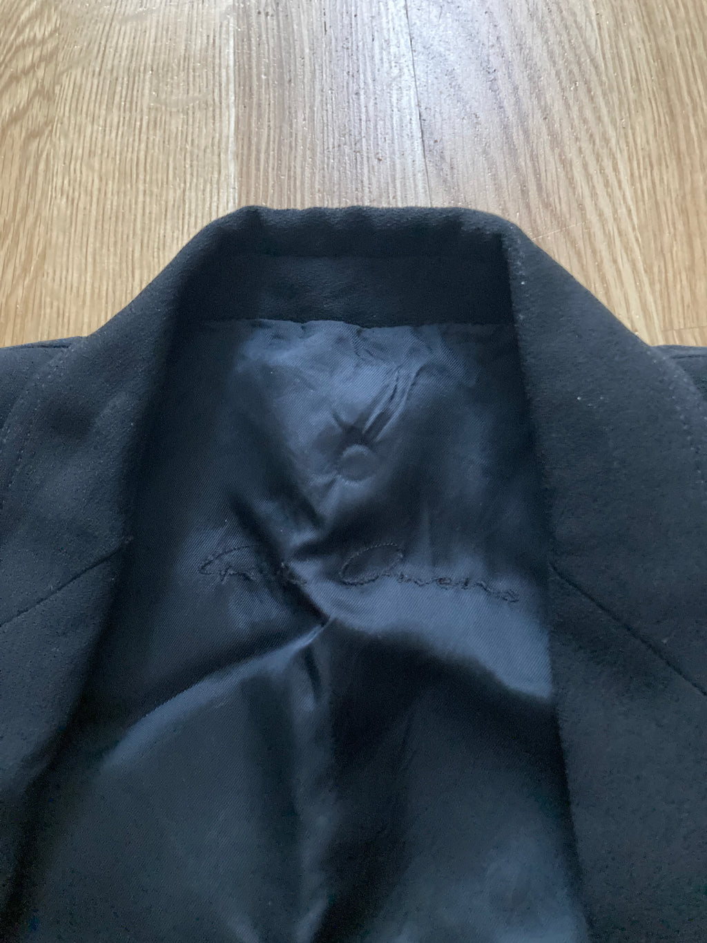 S/S 17 "WALRUS" Long Knife Wool Coat Rick Owens