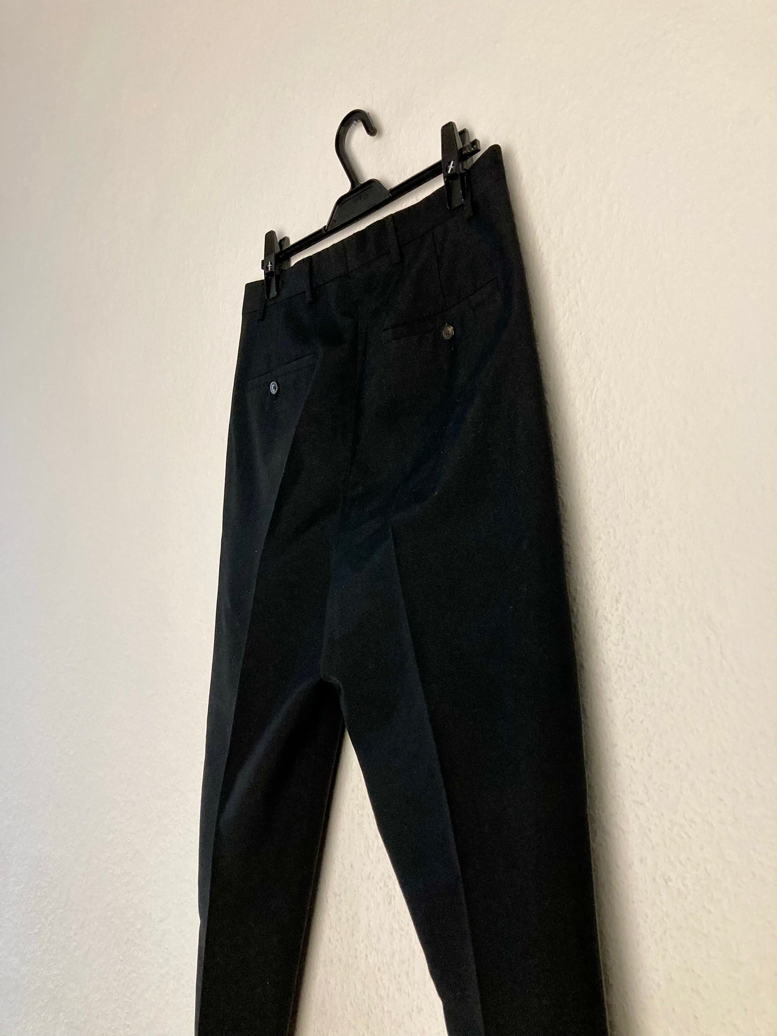 F/W 18 "SISYPHUS" Astaire Slim Fit Wool Tuxedo Trousers in Black Size 46/30