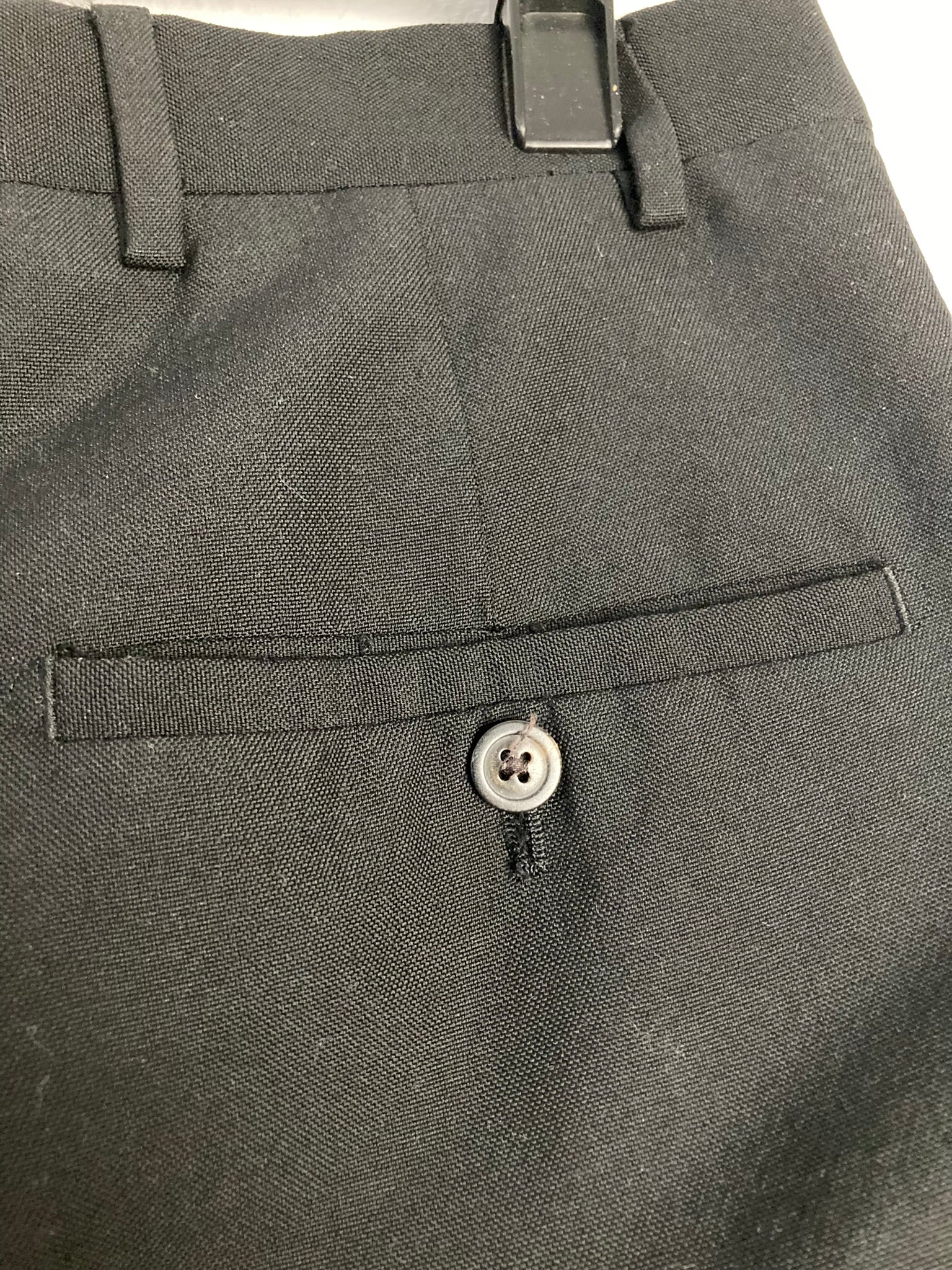 F/W 18 "SISYPHUS" Astaire Slim Fit Wool Tuxedo Trousers in Black Size 46/30