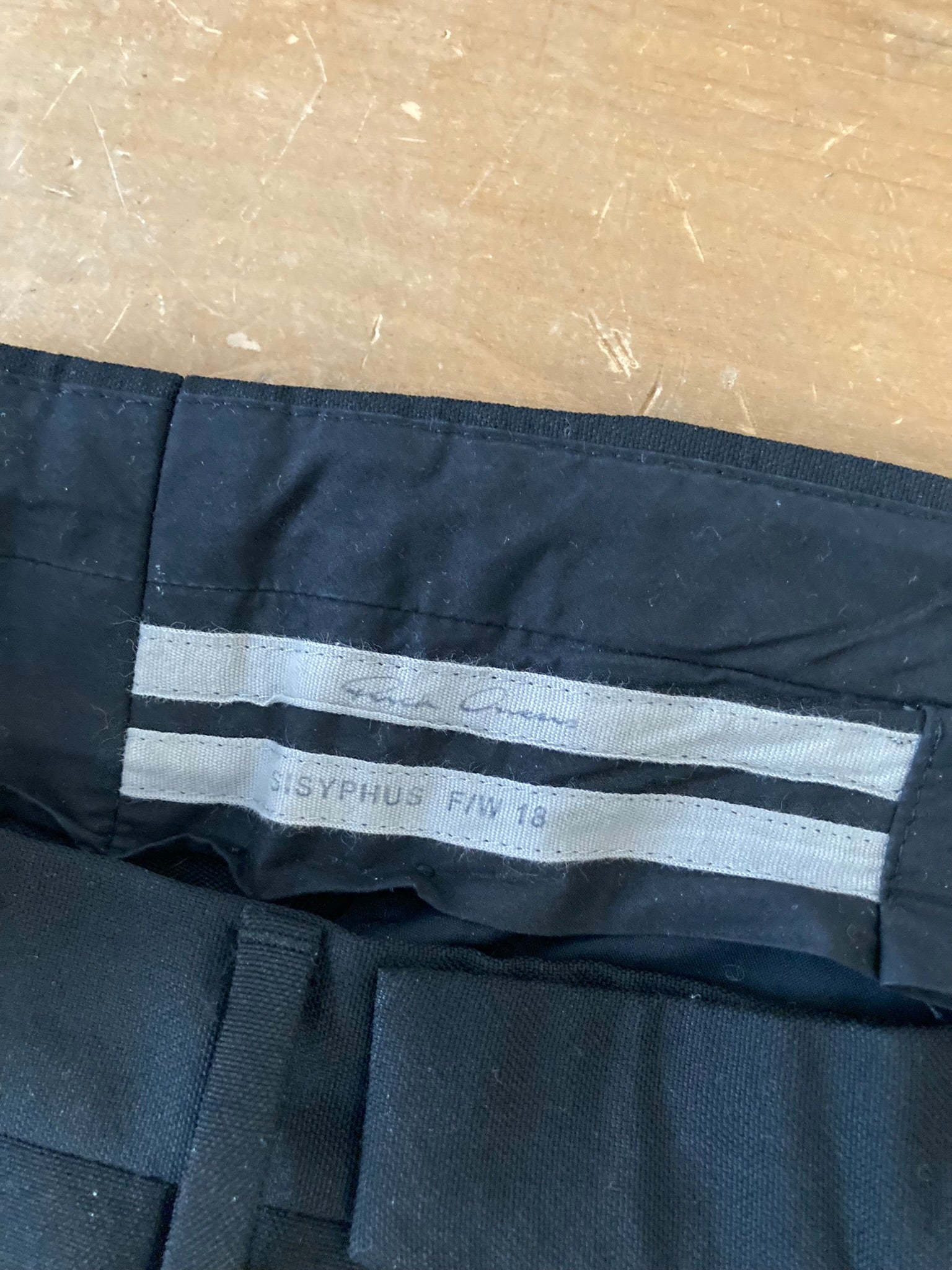 F/W 18 "SISYPHUS" Astaire Slim Fit Wool Tuxedo Trousers in Black Size 46/30