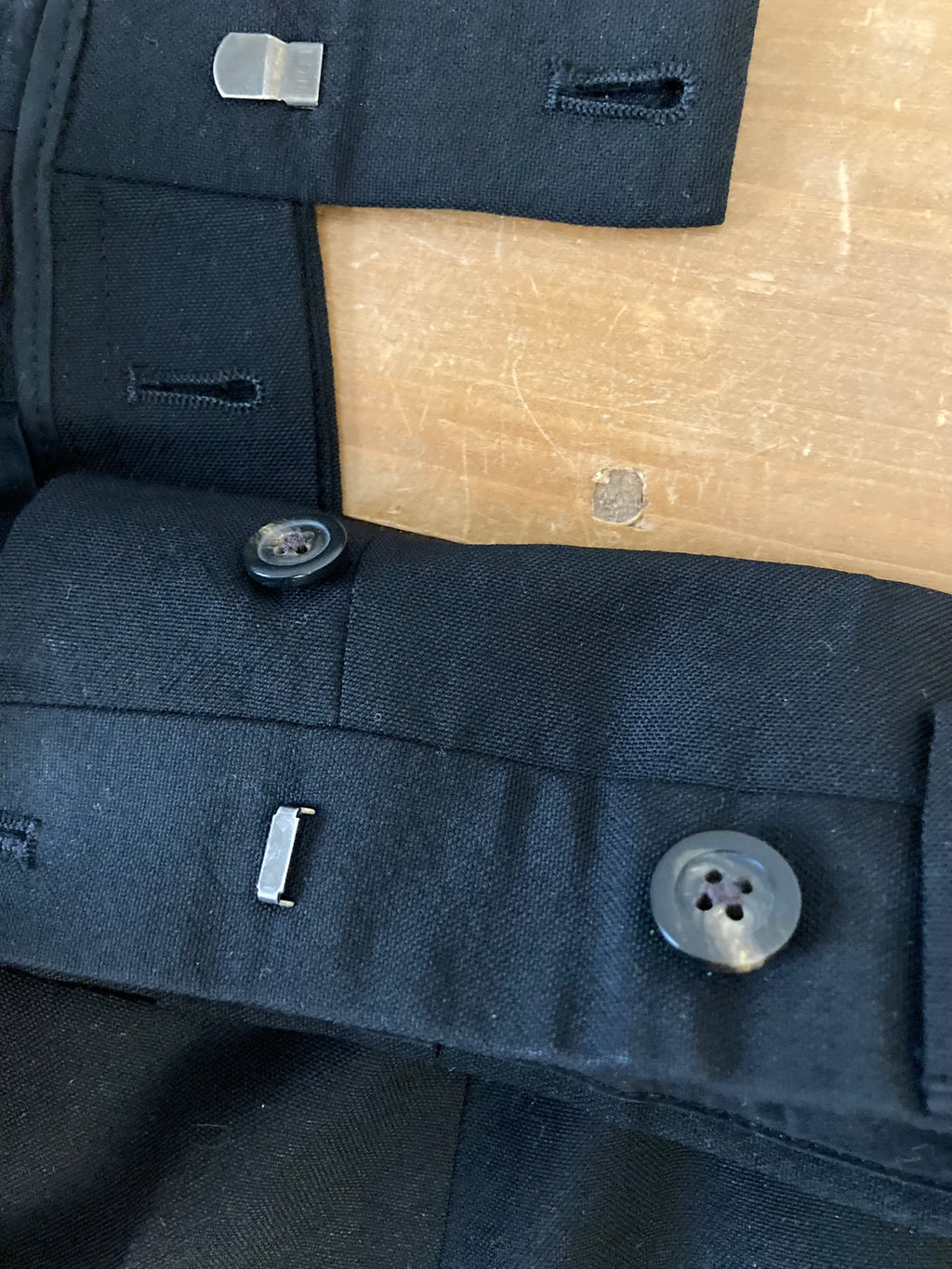 F/W 18 "SISYPHUS" Astaire Slim Fit Wool Tuxedo Trousers in Black Size 46/30