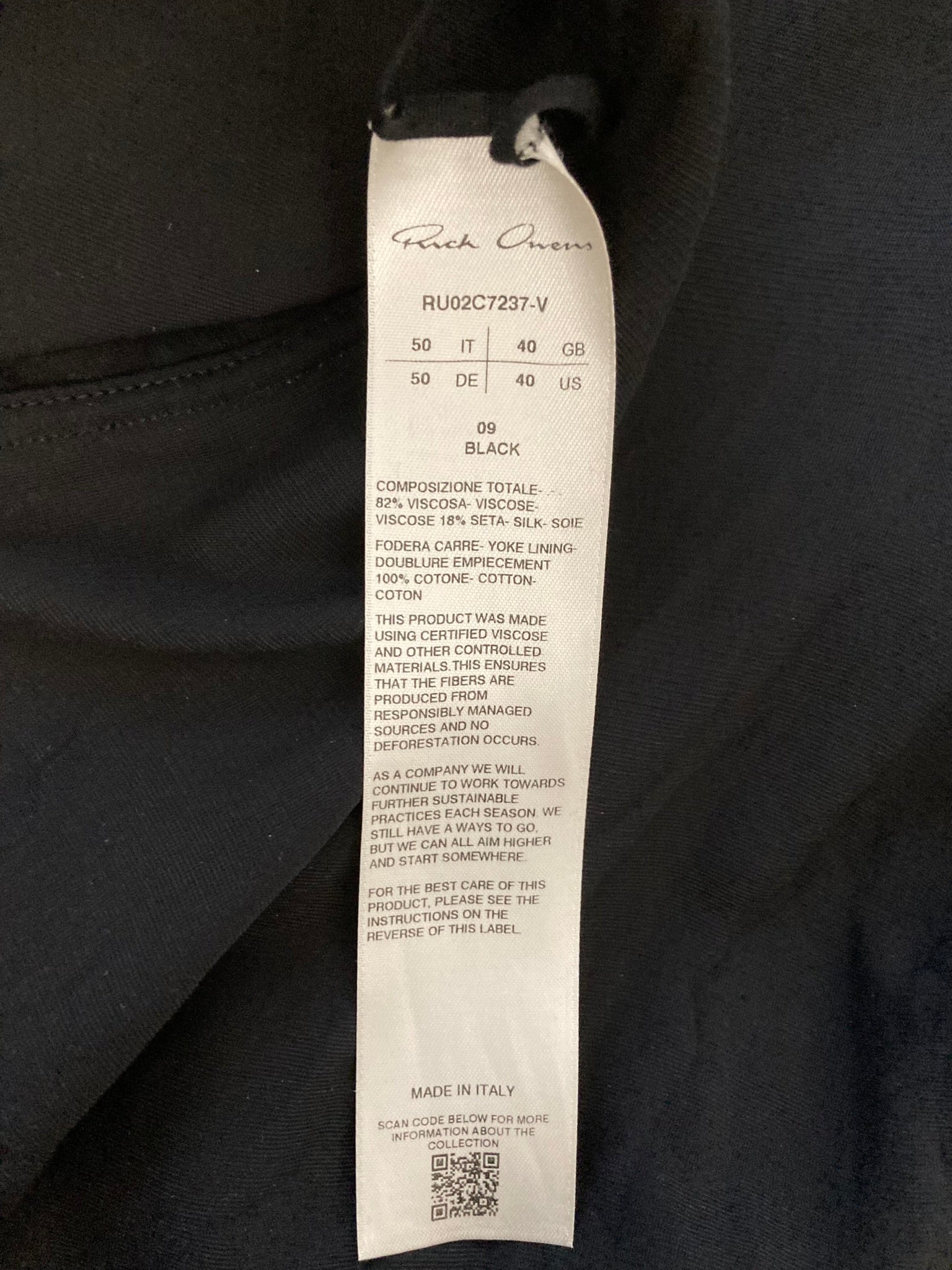 F/W 18 "SISYPHUS" Astaire Slim Fit Wool Tuxedo Trousers in Black Size 46/30