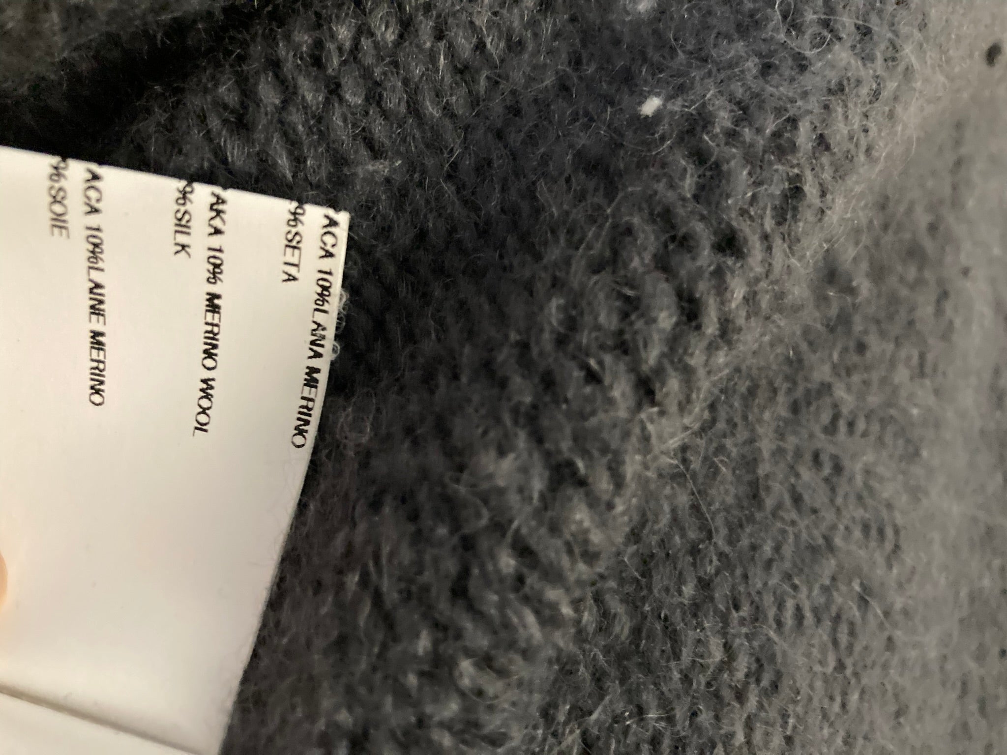 F/W 10 "GLEAM" Asymetrical Cut Baby Alpaca & Silk Knit in Black Size M