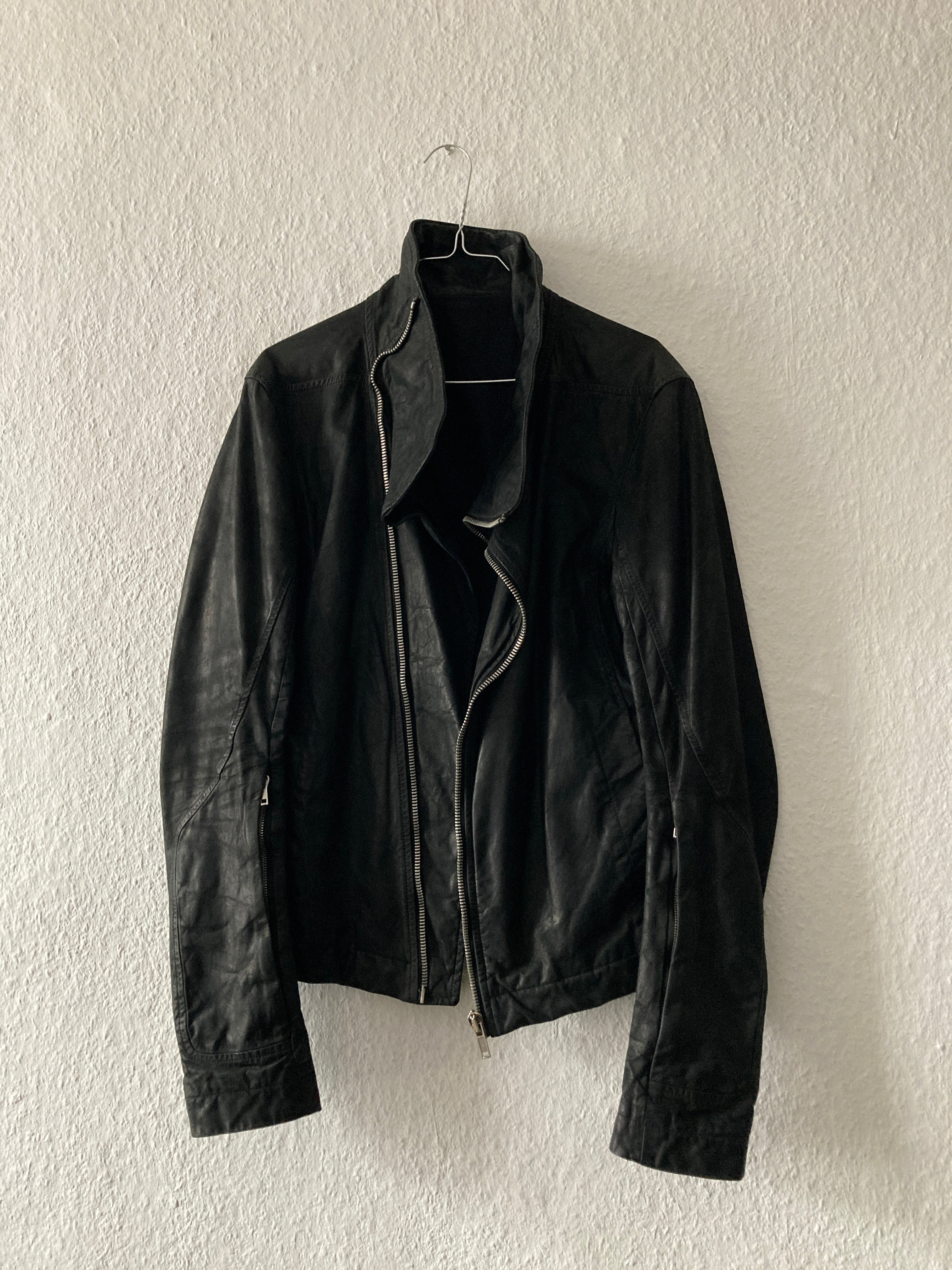 F/W 12 “MOUNTAIN” Washed Calf Leather Bauhaus Jacket IT48/M