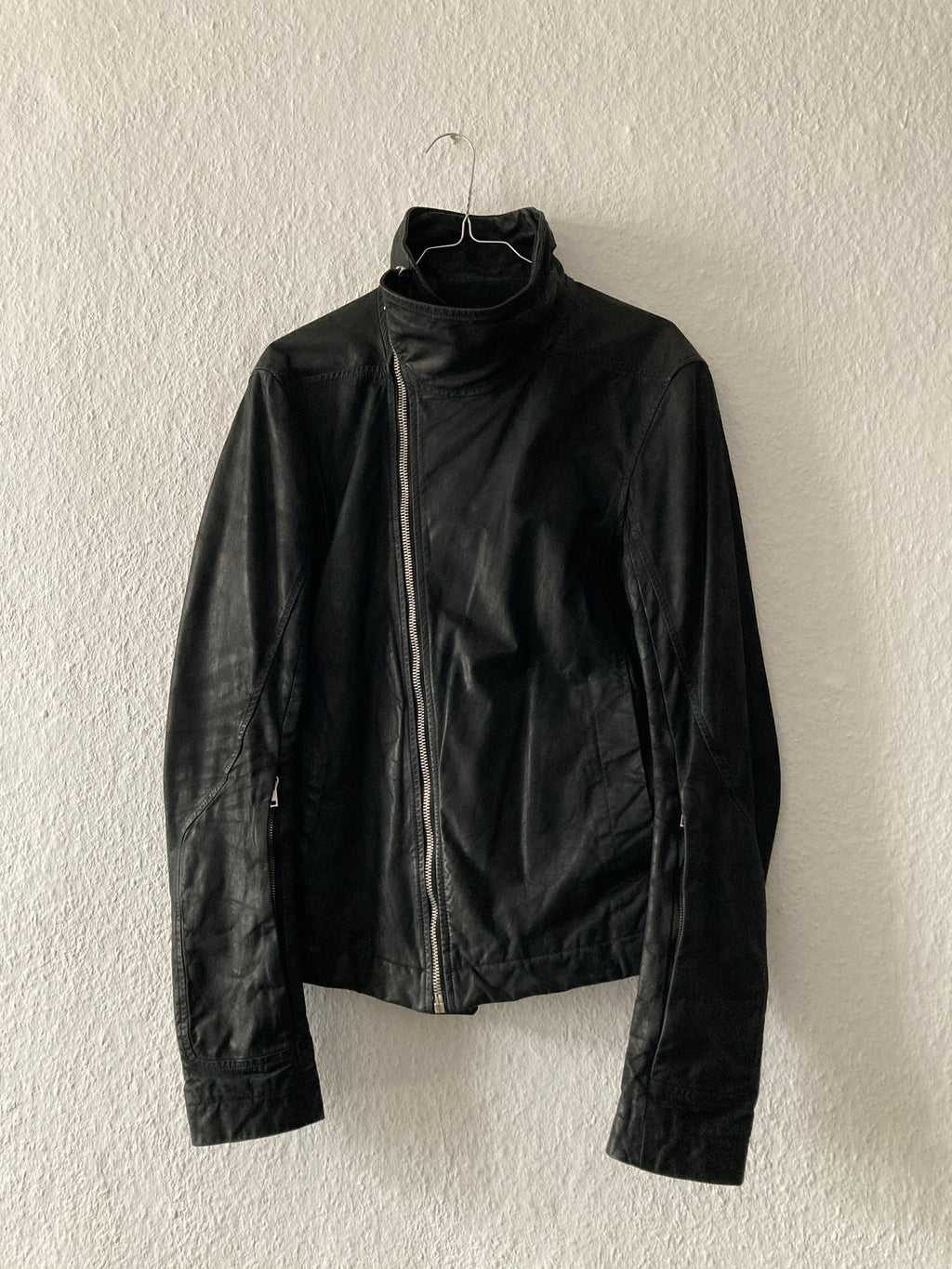 F/W 12 “MOUNTAIN” Washed Calf Leather Bauhaus Jacket IT48/M