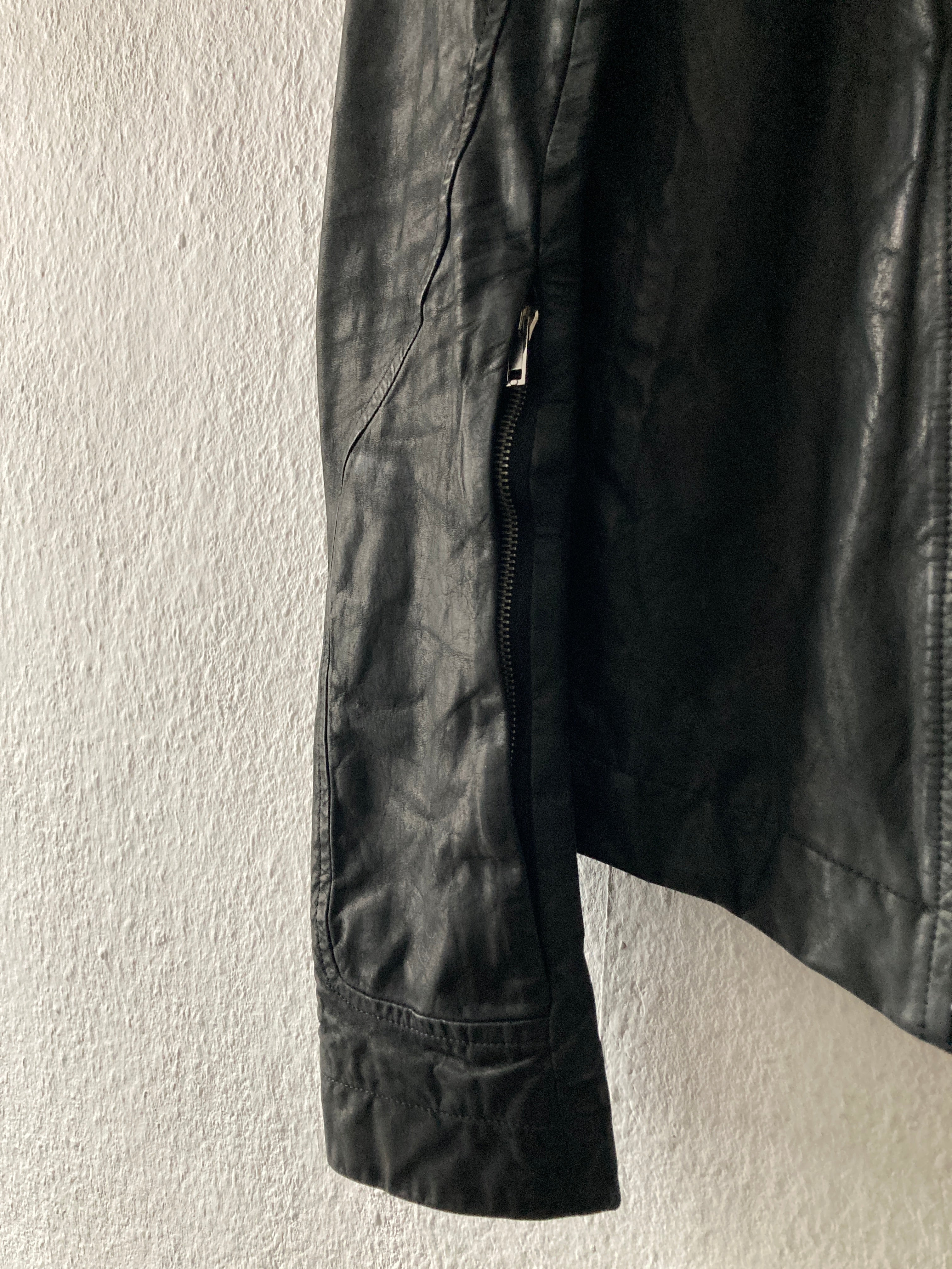 F/W 12 “MOUNTAIN” Washed Calf Leather Bauhaus Jacket IT48/M