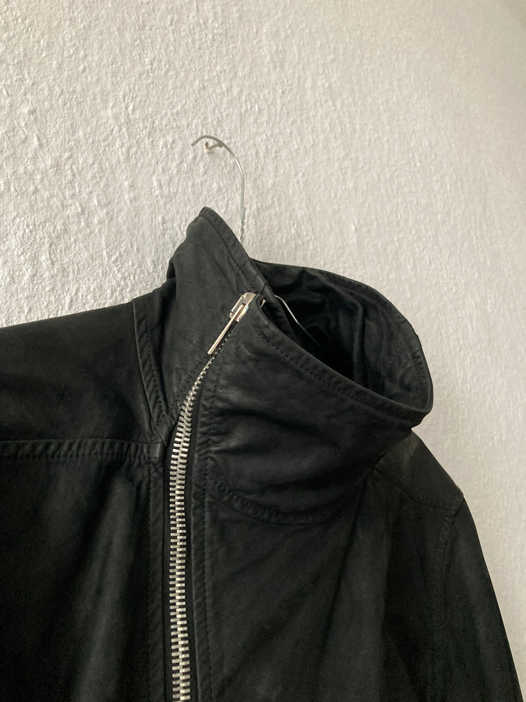 F/W 12 “MOUNTAIN” Washed Calf Leather Bauhaus Jacket IT48/M
