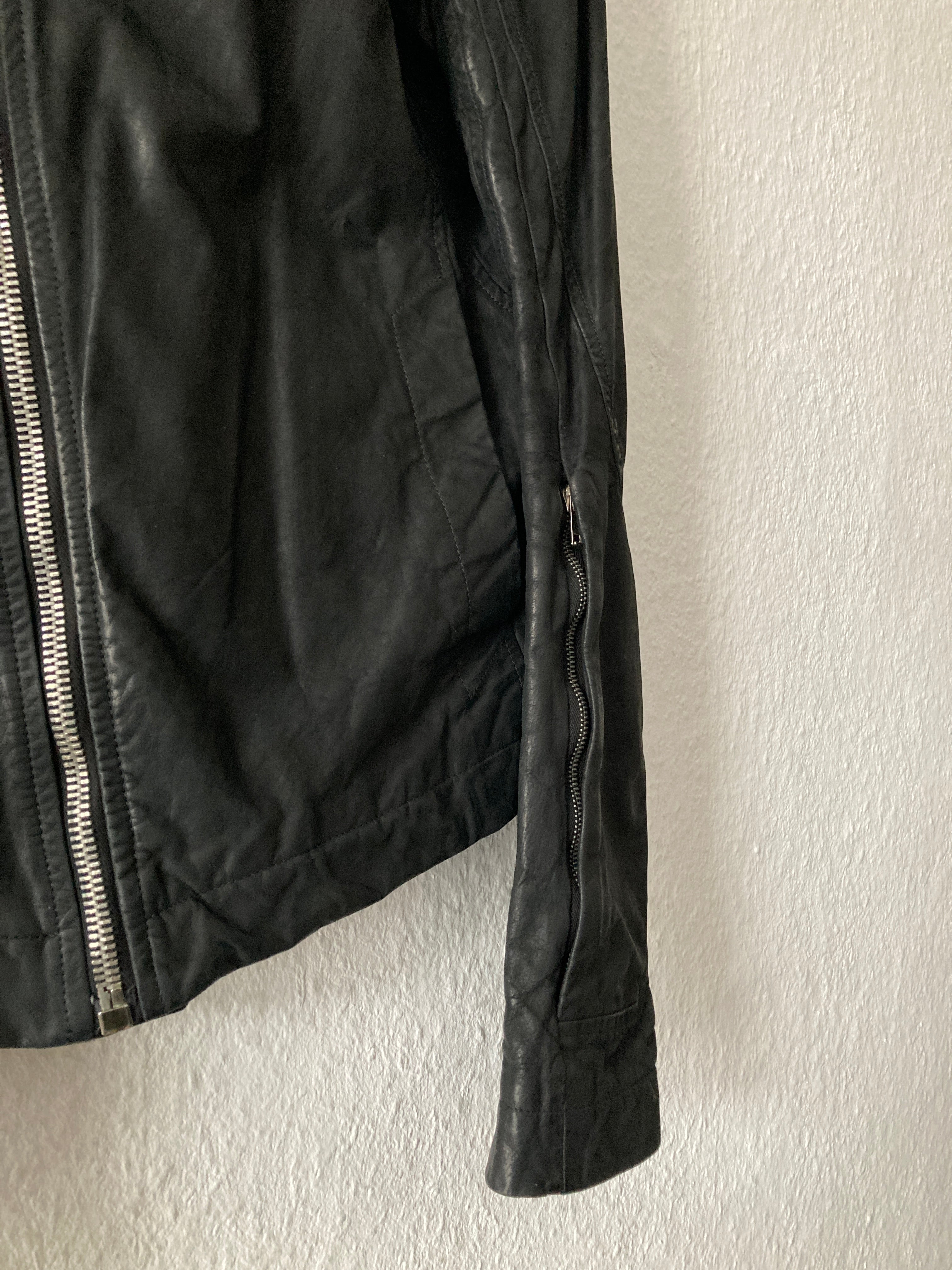 F/W 12 “MOUNTAIN” Washed Calf Leather Bauhaus Jacket IT48/M