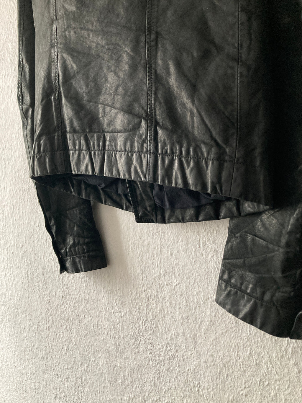 F/W 12 “MOUNTAIN” Washed Calf Leather Bauhaus Jacket IT48/M