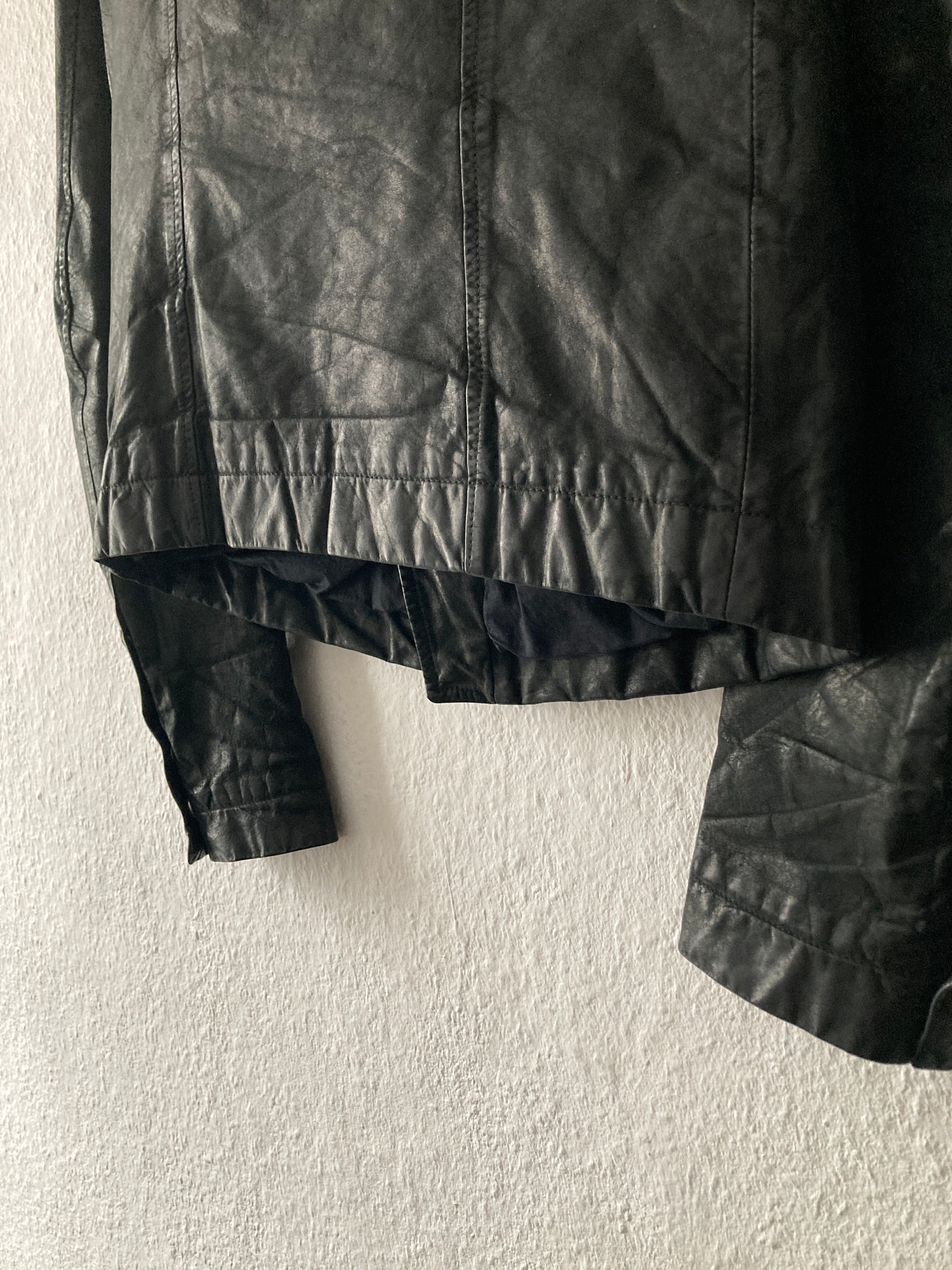 F/W 12 “MOUNTAIN” Washed Calf Leather Bauhaus Jacket IT48/M
