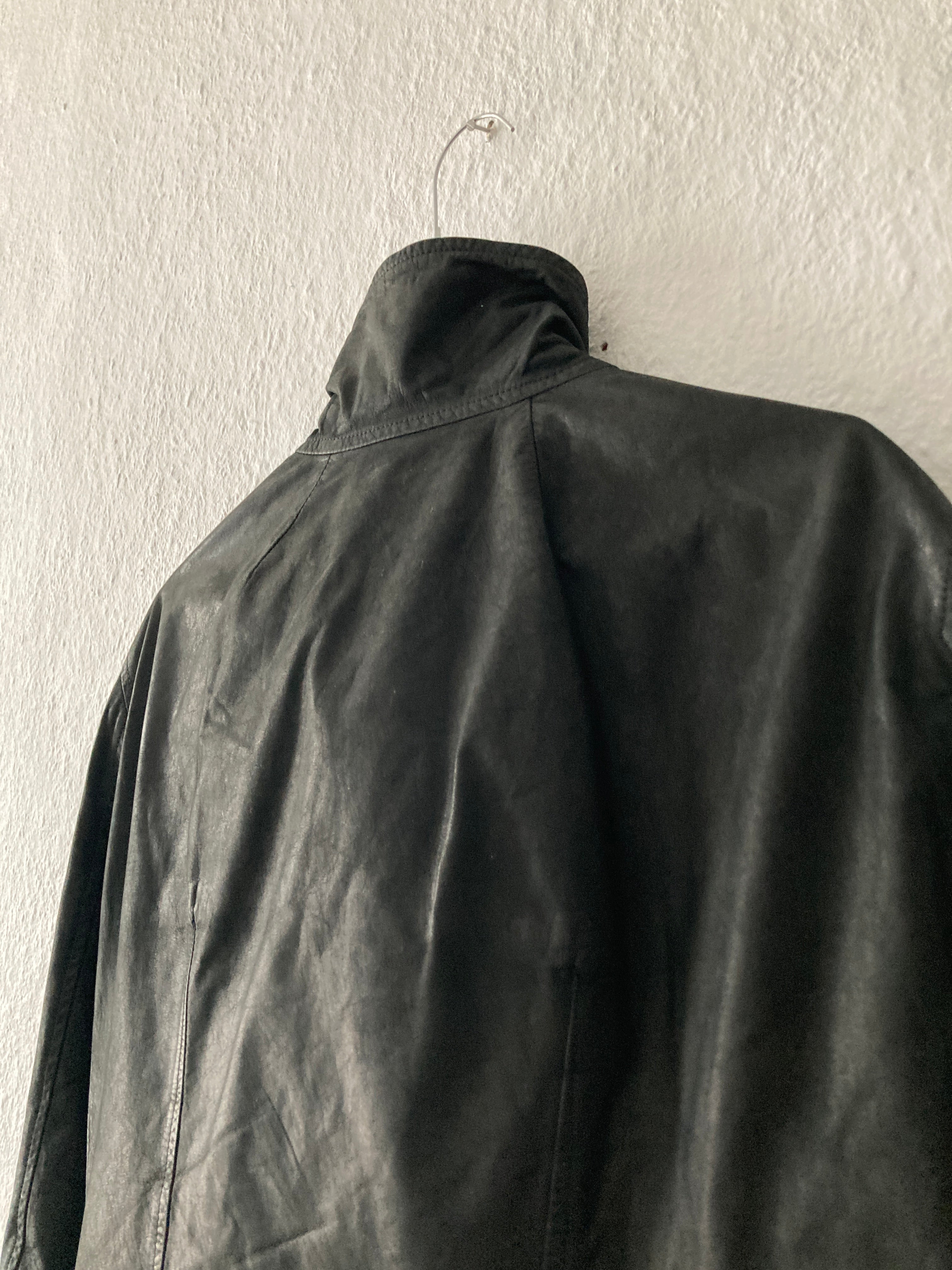 F/W 12 “MOUNTAIN” Washed Calf Leather Bauhaus Jacket IT48/M