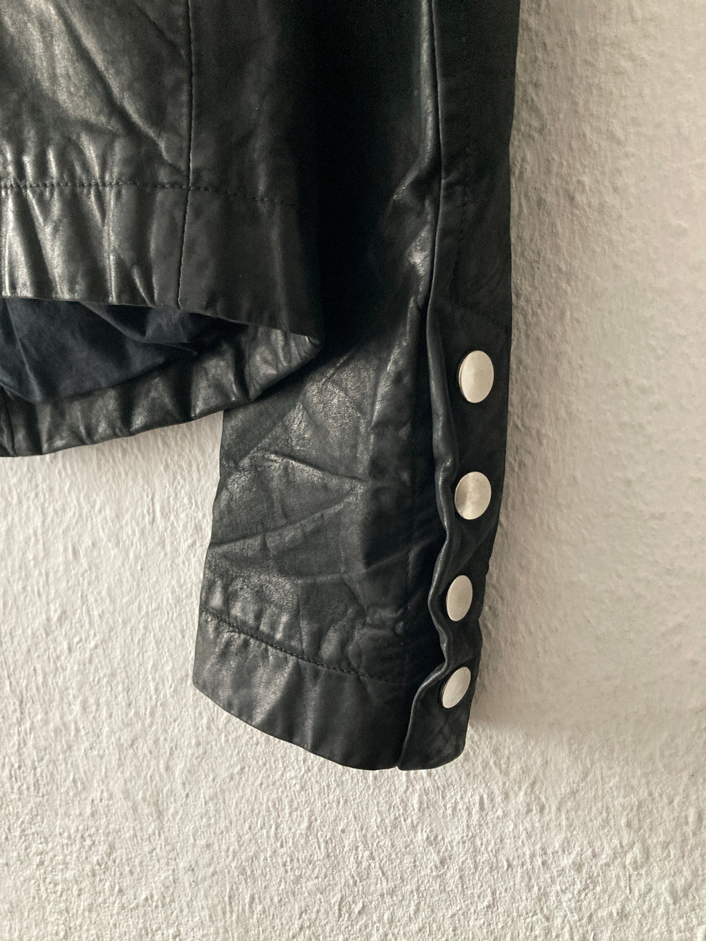 F/W 12 “MOUNTAIN” Washed Calf Leather Bauhaus Jacket IT48/M