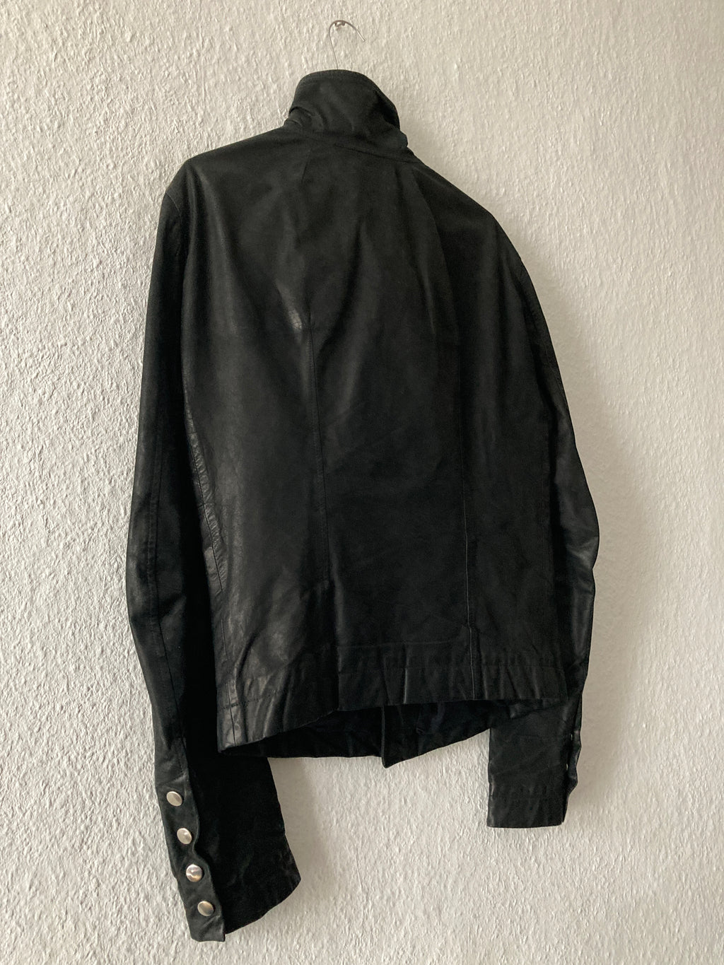 F/W 12 “MOUNTAIN” Washed Calf Leather Bauhaus Jacket IT48/M