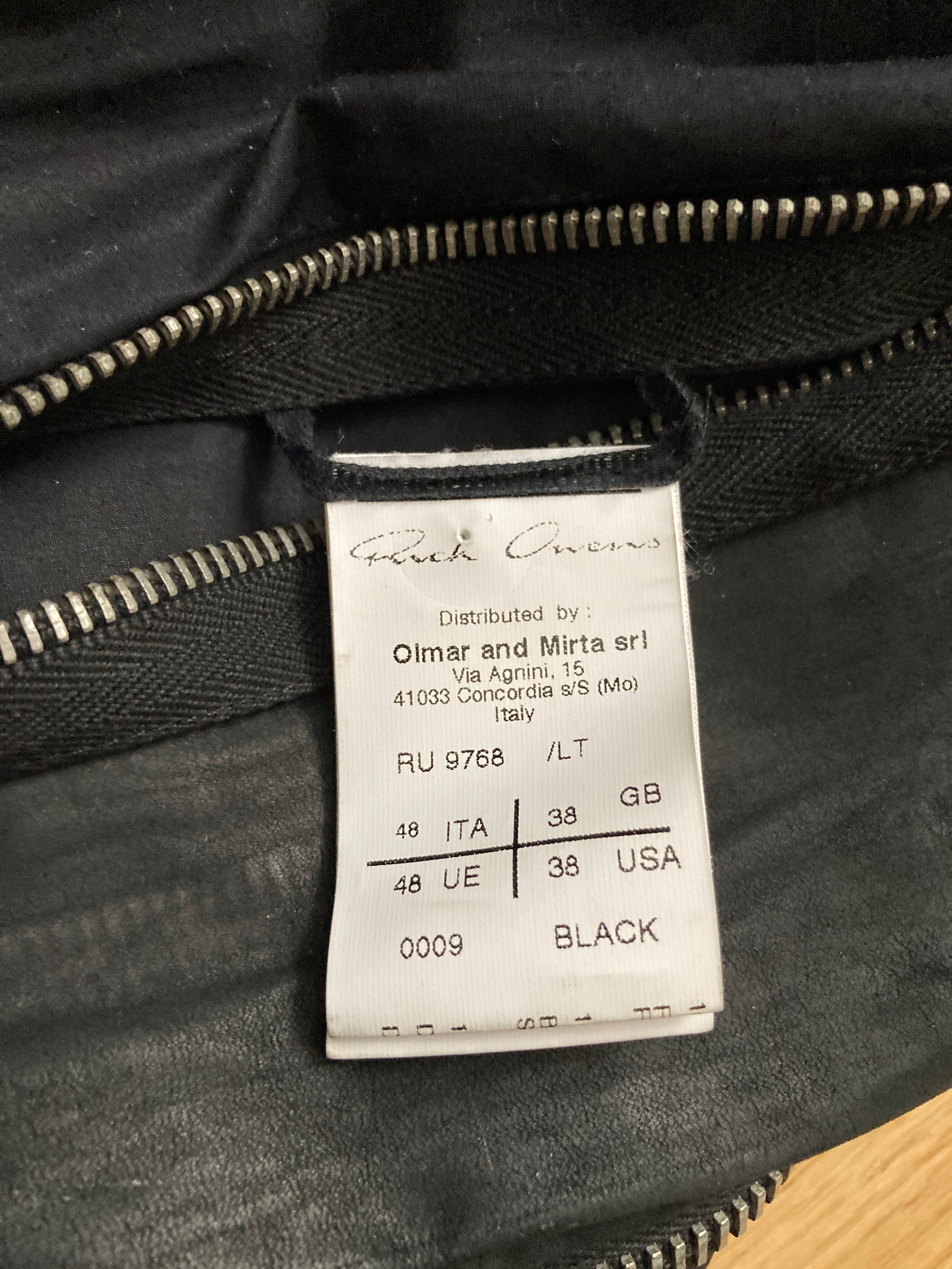 F/W 12 “MOUNTAIN” Washed Calf Leather Bauhaus Jacket IT48/M