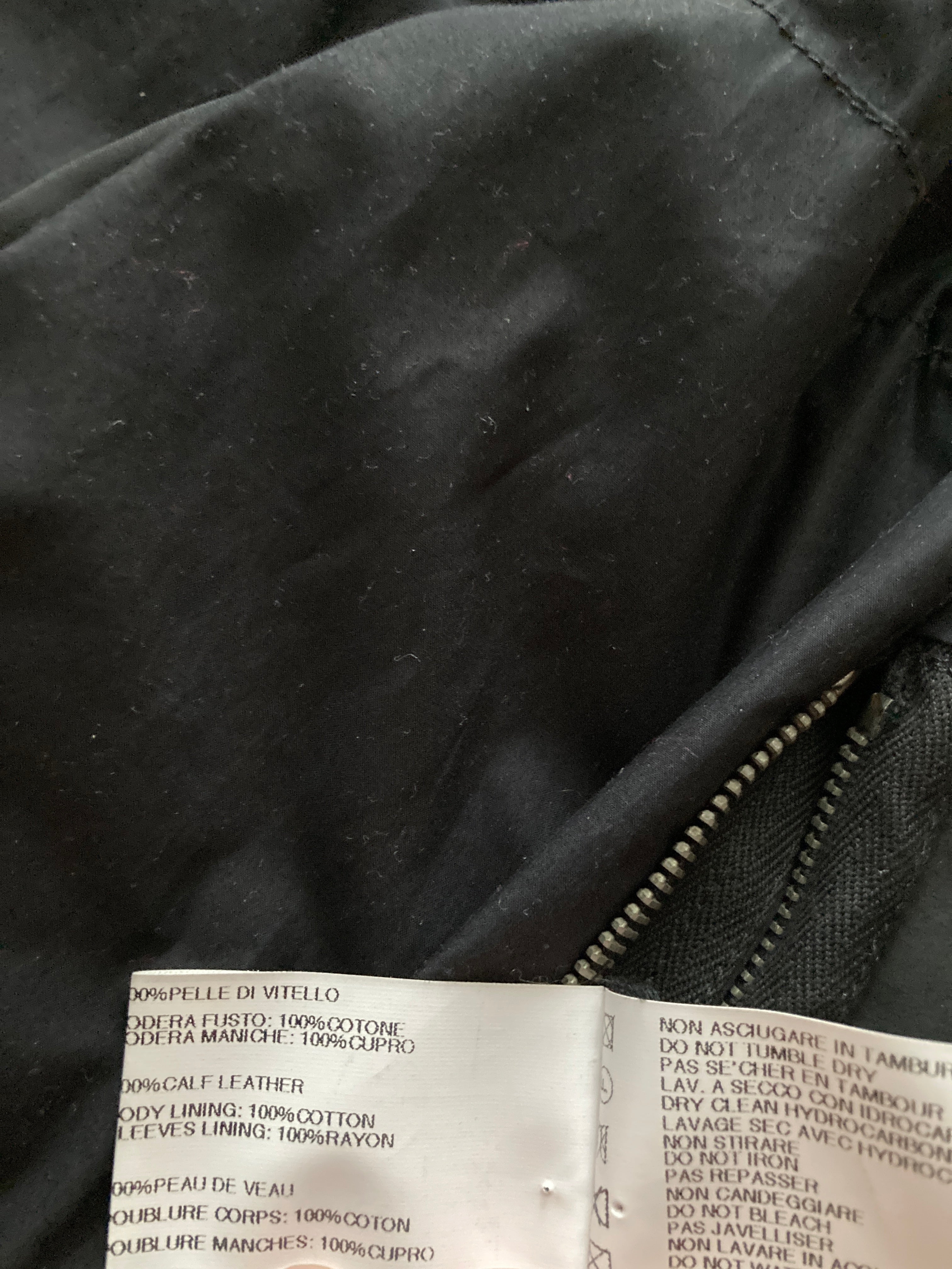 F/W 12 “MOUNTAIN” Washed Calf Leather Bauhaus Jacket IT48/M