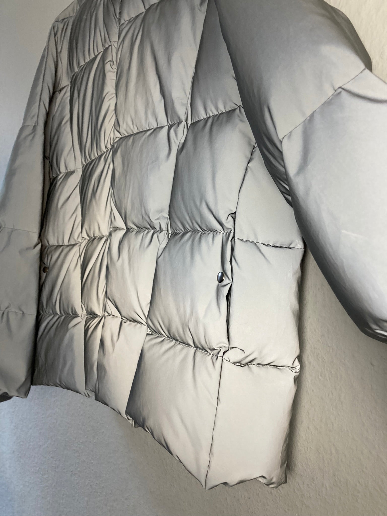 F/W 22 "STROBE" Runway Reflecting Glass Fibre Flight Down-Filled Puffer Jacket in Reflex & Pearl Size 50/M