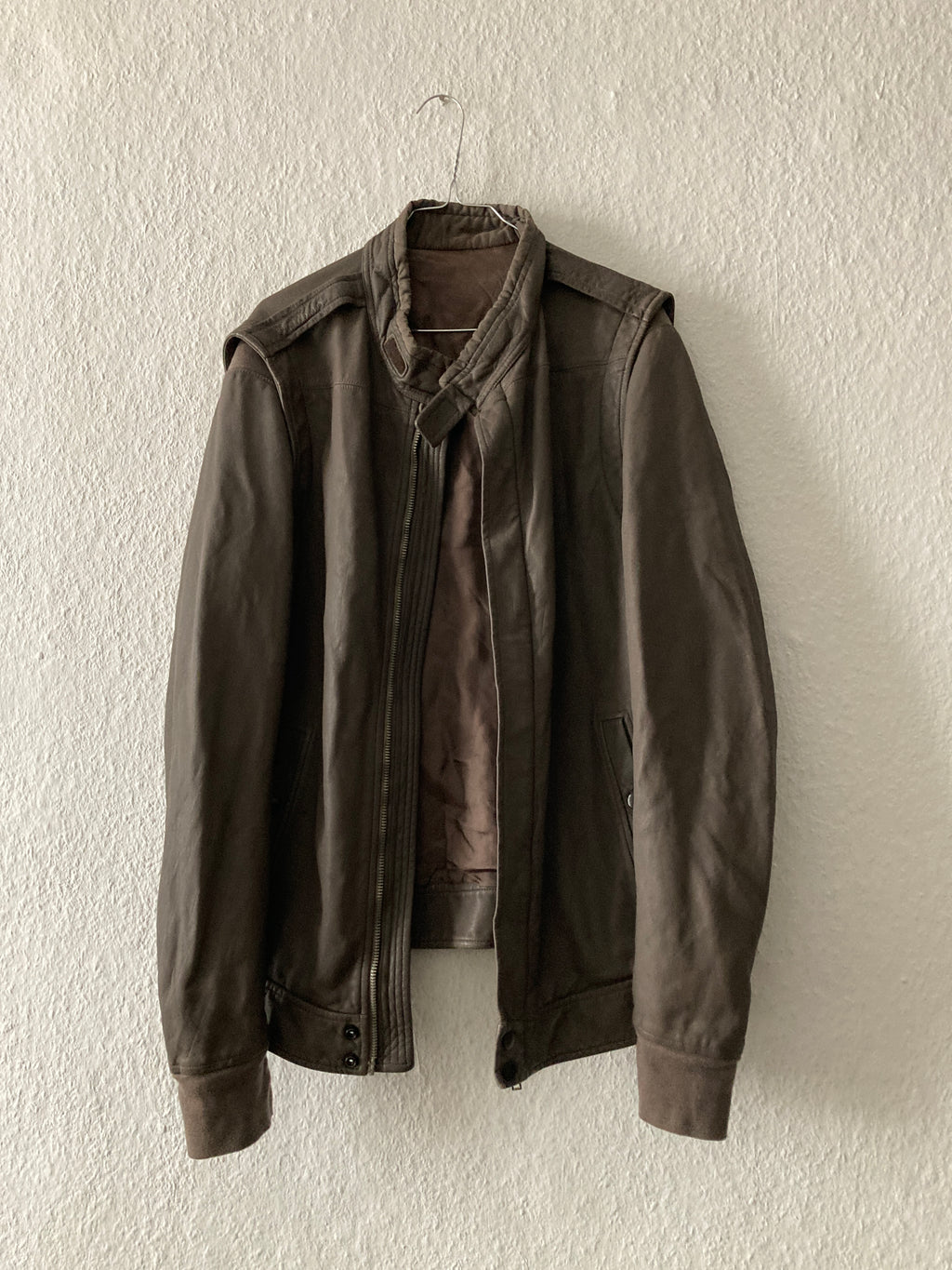F/W 10 "GLEAM" F1 Pilot Lamb Leather Jacket XL Rick Owens