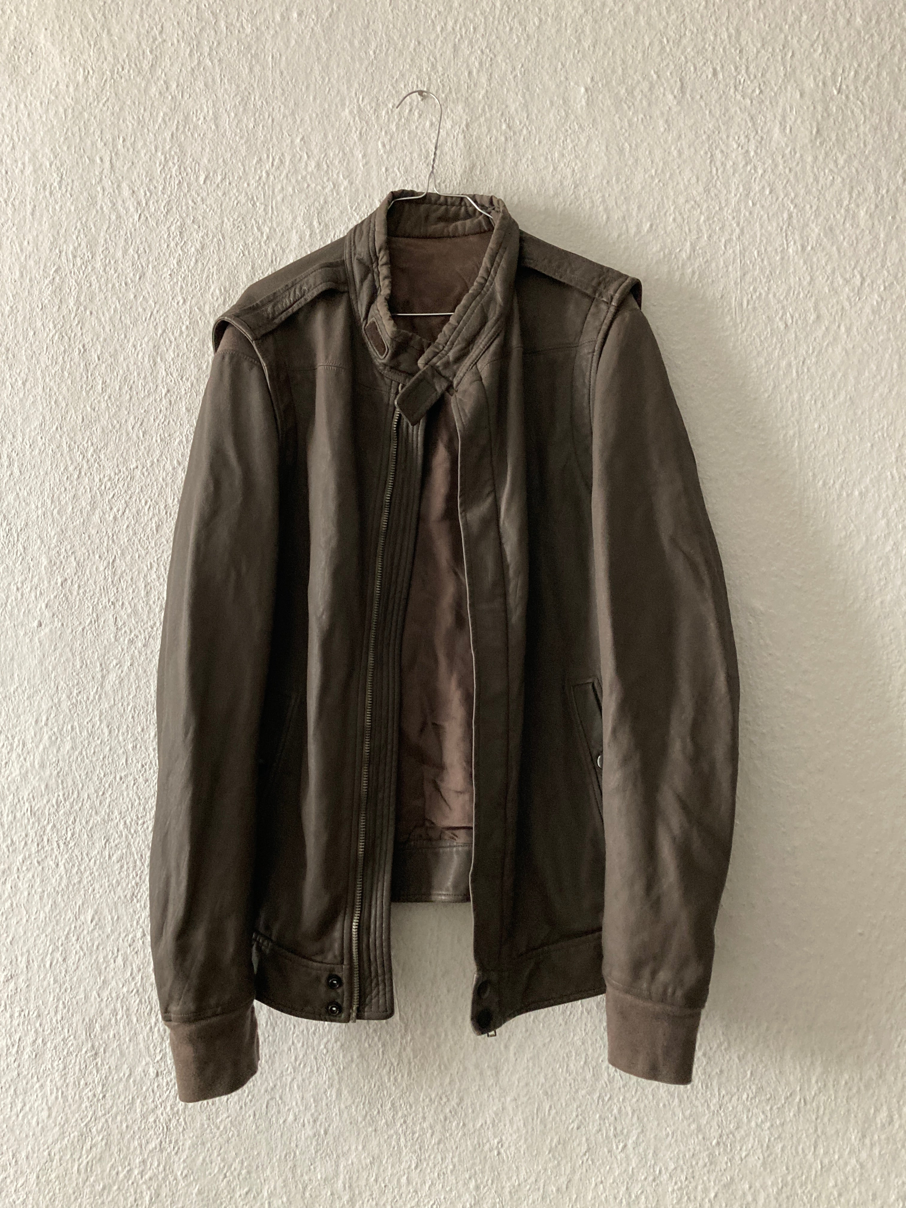 F/W 10 "GLEAM" F1 Pilot Lamb Leather Jacket XL Rick Owens