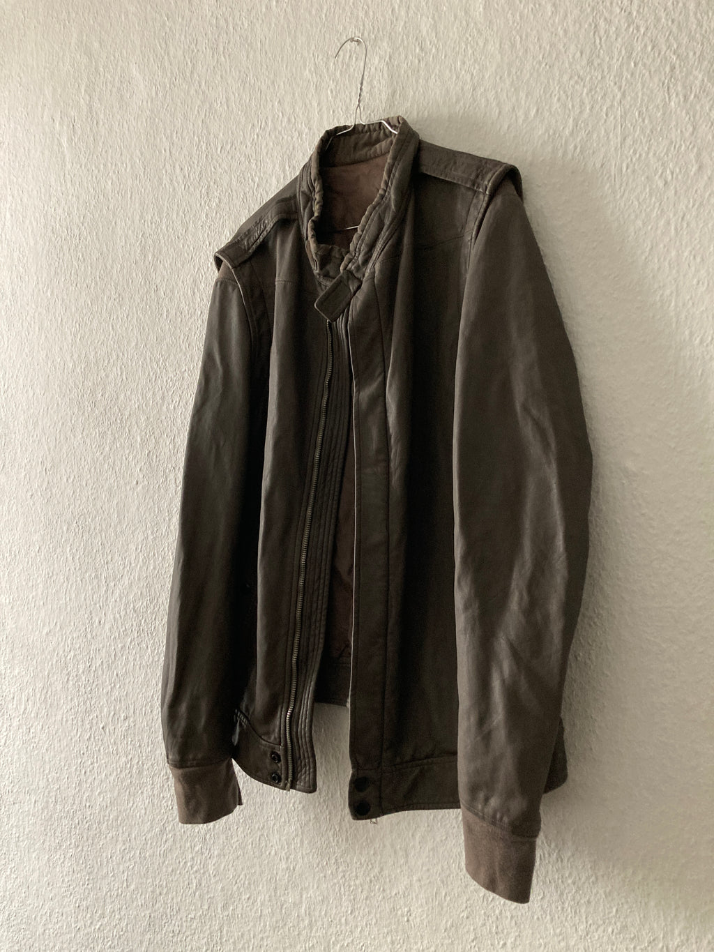 F/W 10 "GLEAM" F1 Pilot Lamb Leather Jacket XL Rick Owens