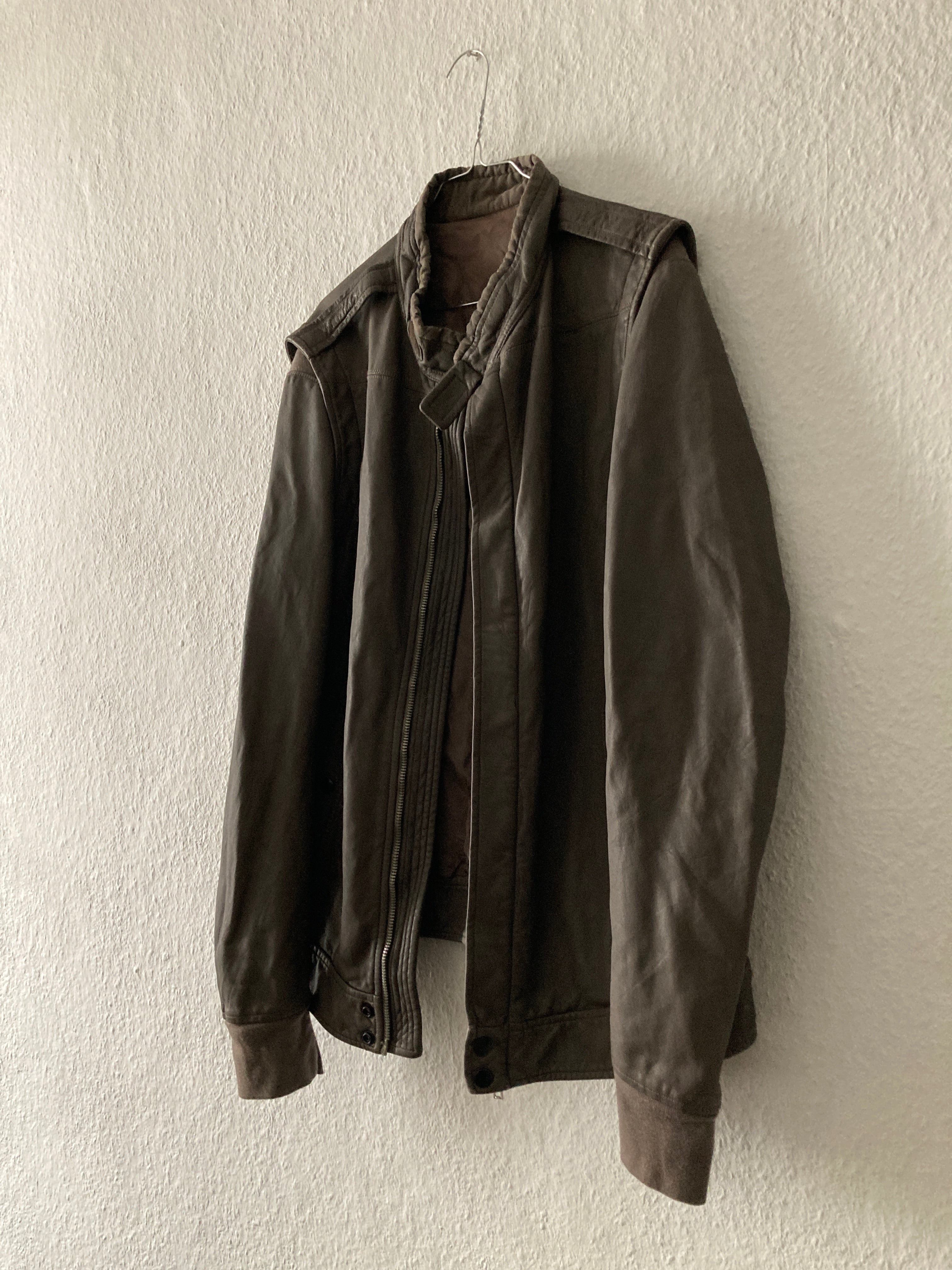 F/W 10 "GLEAM" F1 Pilot Lamb Leather Jacket XL Rick Owens