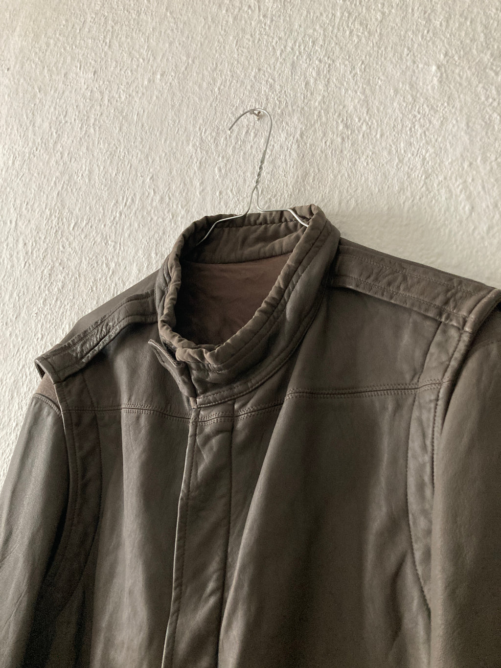 F/W 10 "GLEAM" F1 Pilot Lamb Leather Jacket XL Rick Owens
