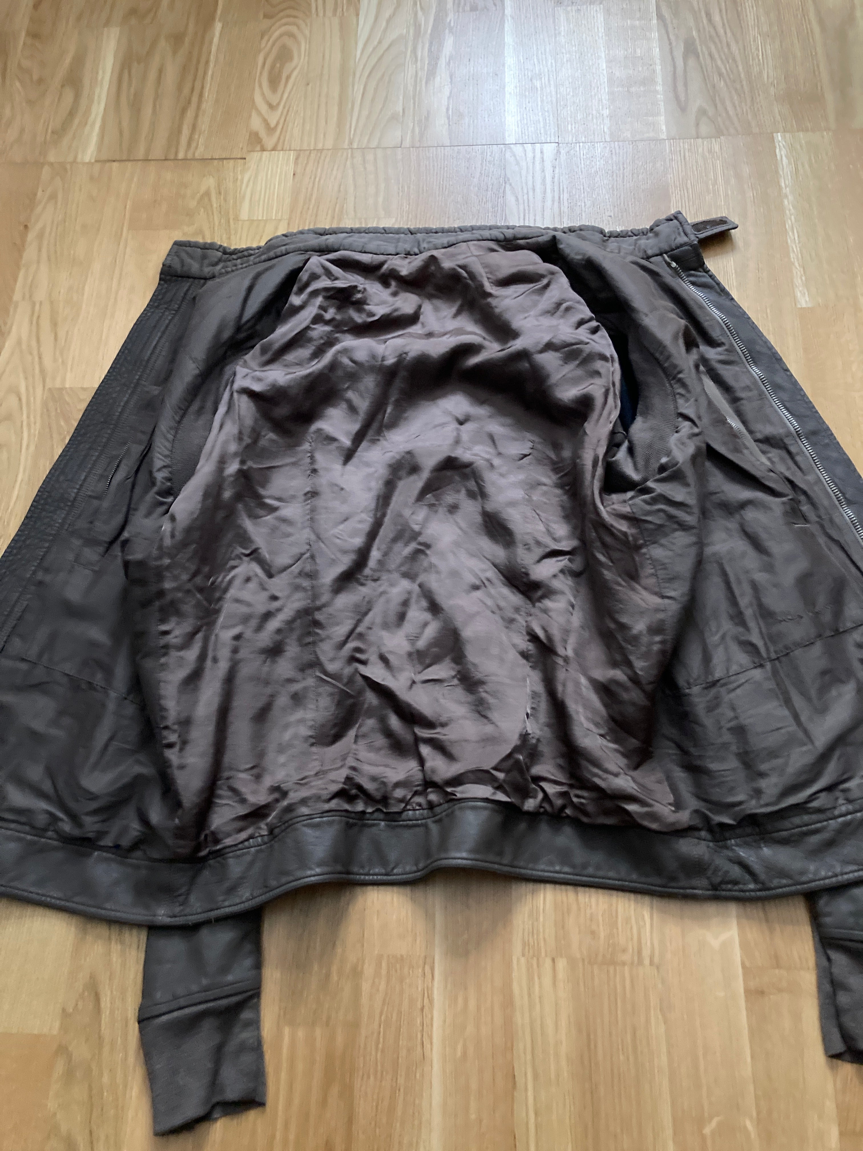 F/W 10 "GLEAM" F1 Pilot Lamb Leather Jacket XL Rick Owens