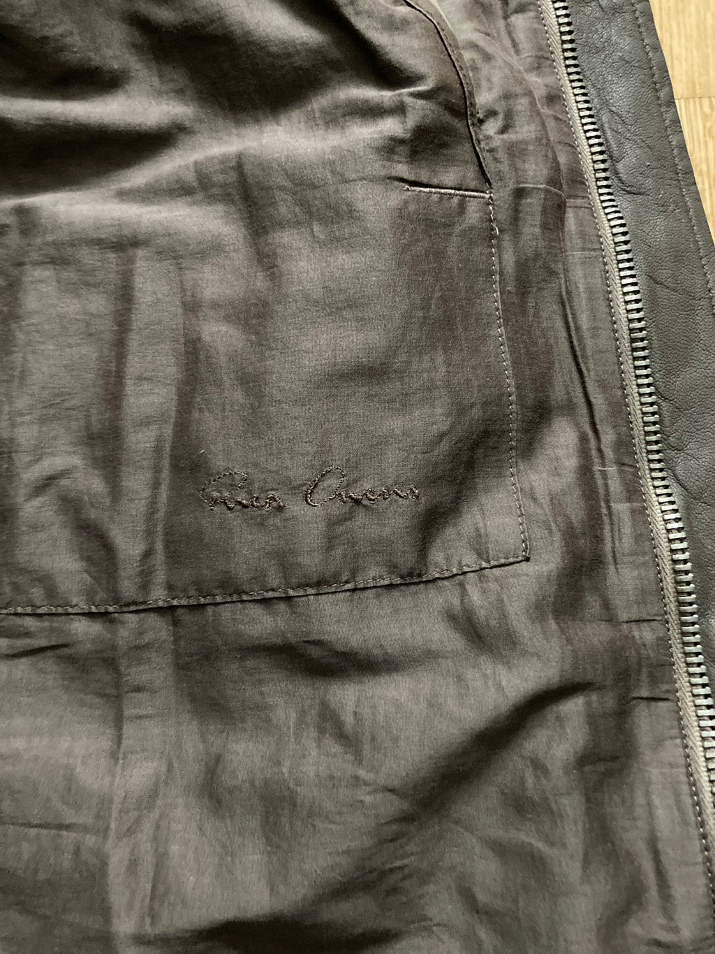 F/W 10 "GLEAM" F1 Pilot Lamb Leather Jacket XL Rick Owens