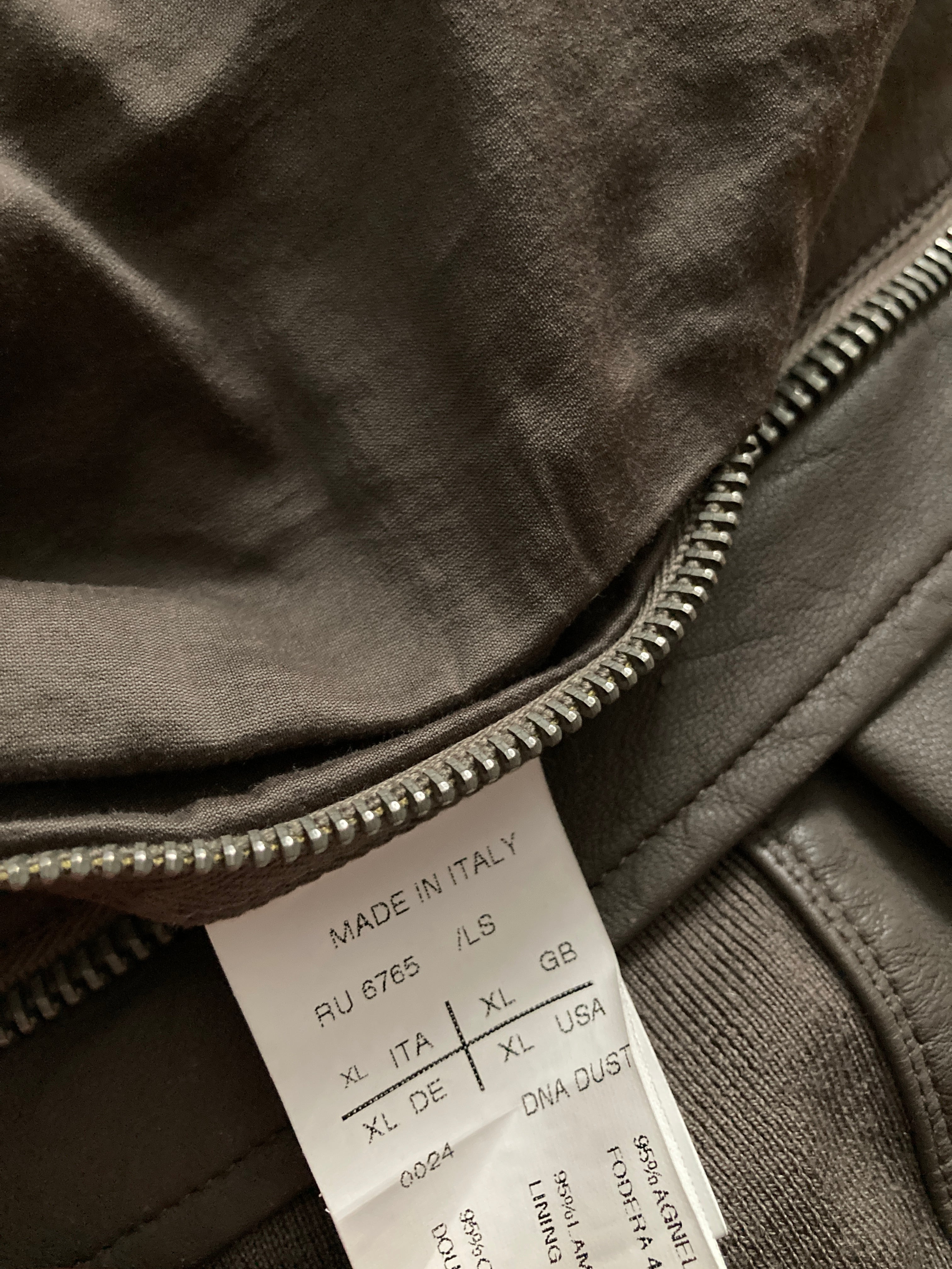 F/W 10 "GLEAM" F1 Pilot Lamb Leather Jacket XL Rick Owens