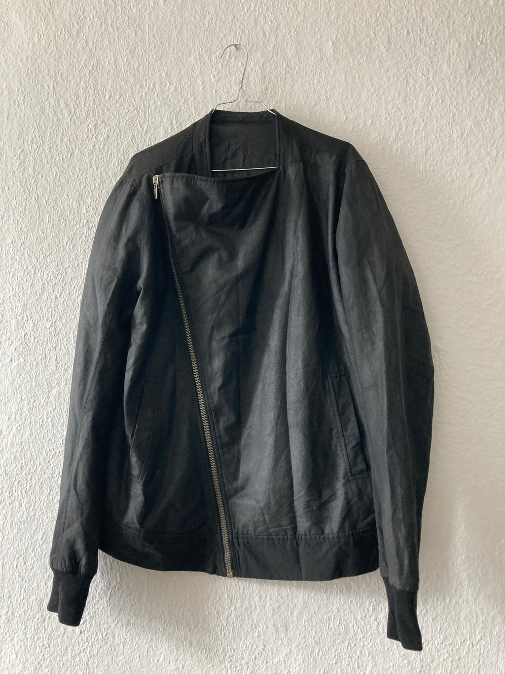 S/S 09 "STRUTTER" Waxed Black Berger Jacket Rick Owens XL