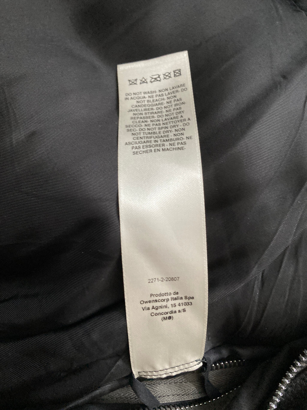 F/W22 "STROBE" Runway Fog Leather Down Bomber Jacket Rick Owens