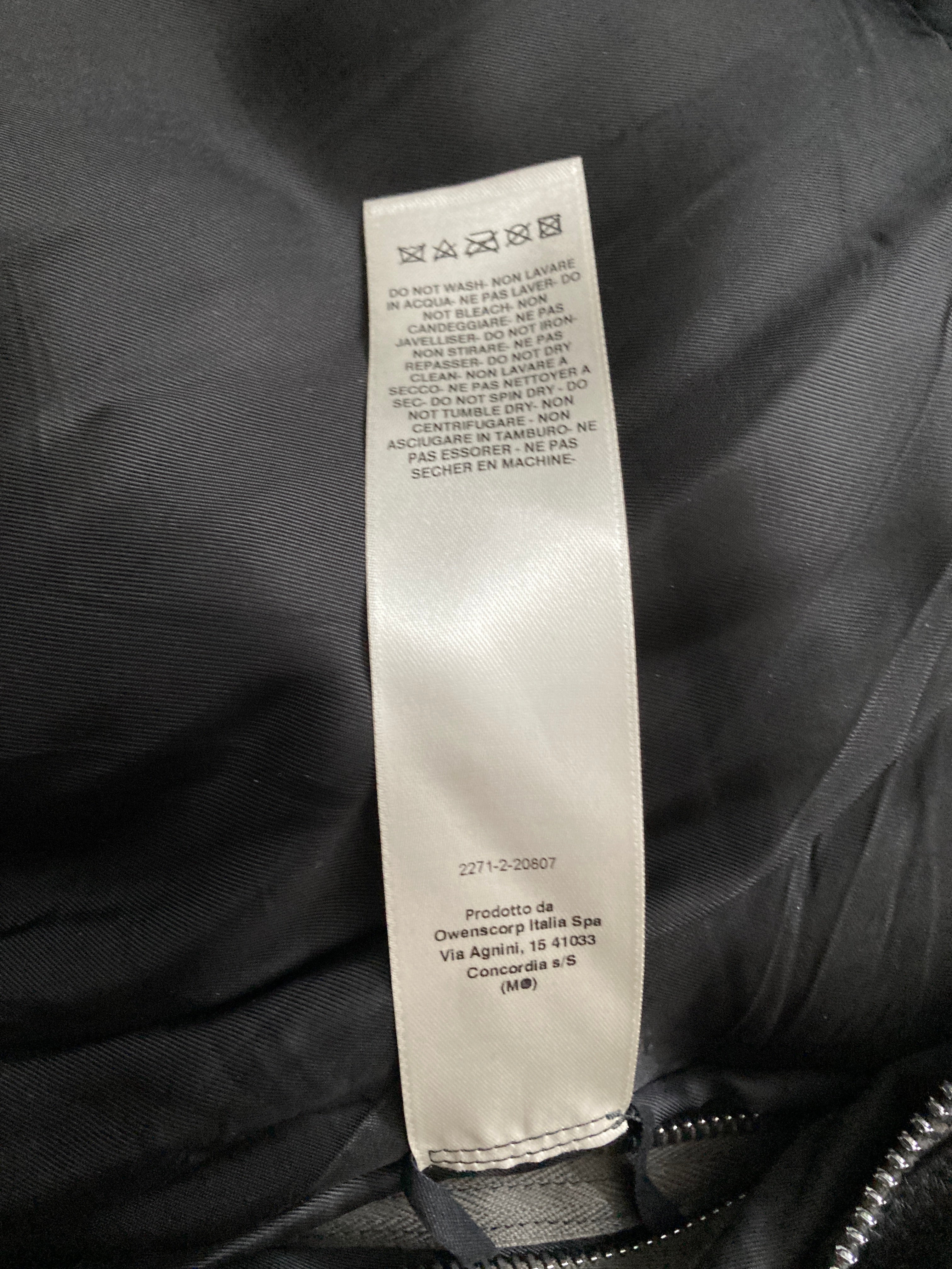 F/W22 "STROBE" Runway Fog Leather Down Bomber Jacket Rick Owens