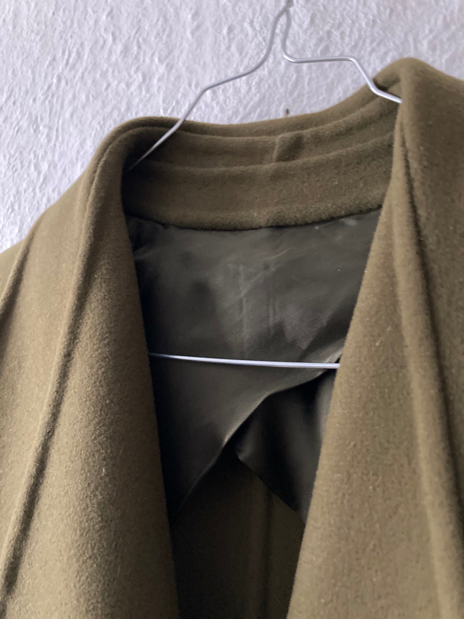 F/W 18 "SISYPHUS" Drella Double-Breasted Wool Coat in Army Green Size 48/M