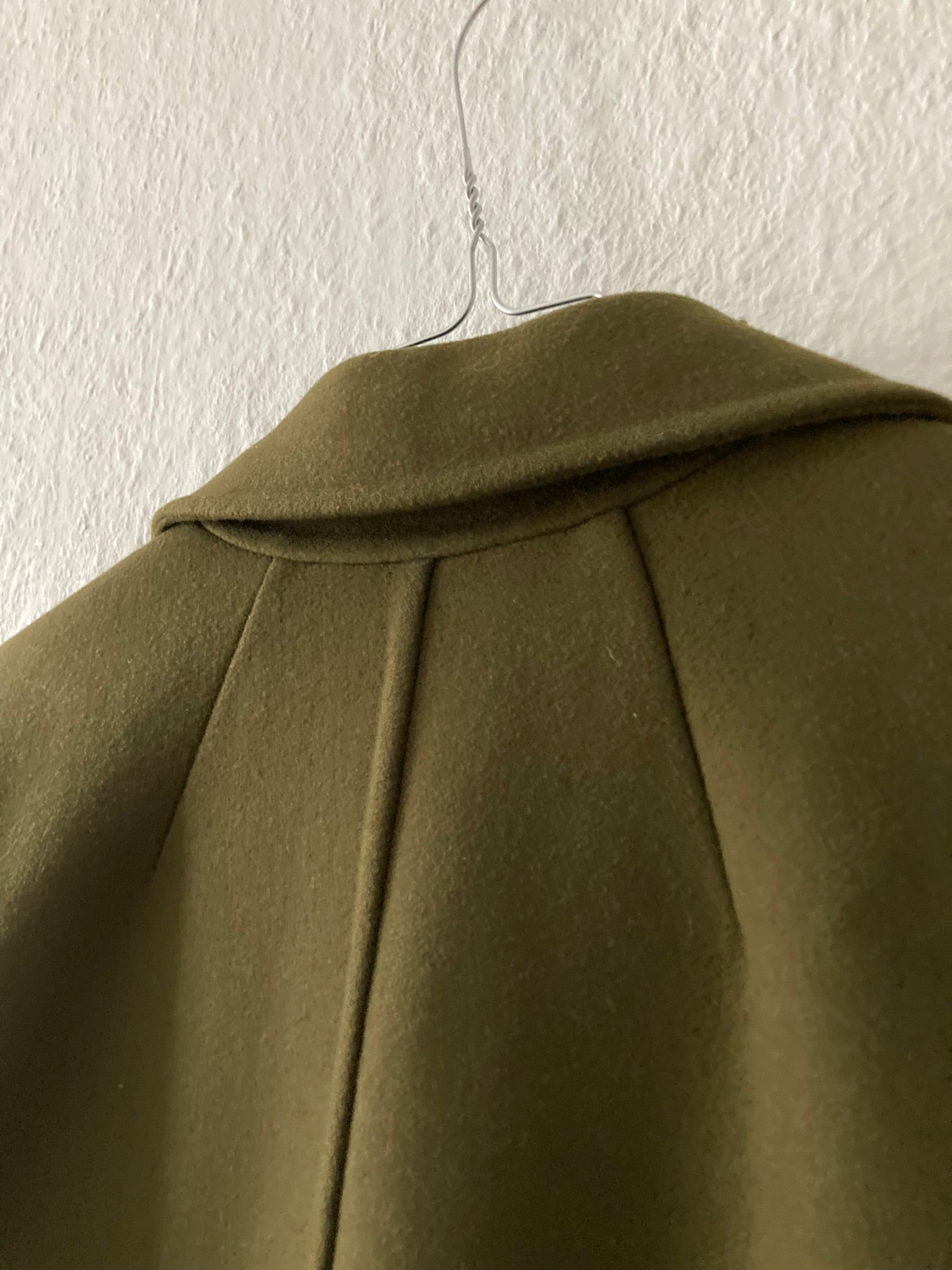 F/W 18 "SISYPHUS" Drella Double-Breasted Wool Coat in Army Green Size 48/M