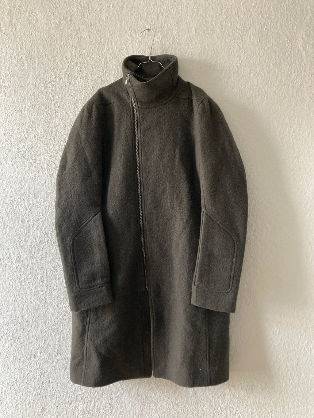 F/W 18 "SISYPHUS" Bauhaus Tubeway Wool Coat IT52/L Rick Owens