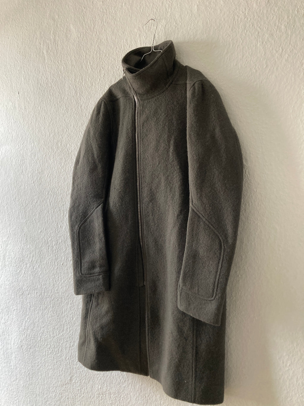 F/W 18 "SISYPHUS" Bauhaus Tubeway Wool Coat IT52/L Rick Owens