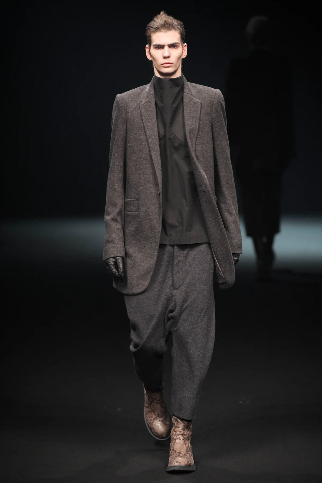 F/W 10 "GLEAM" Cropped Pleated Runway Wool Pants