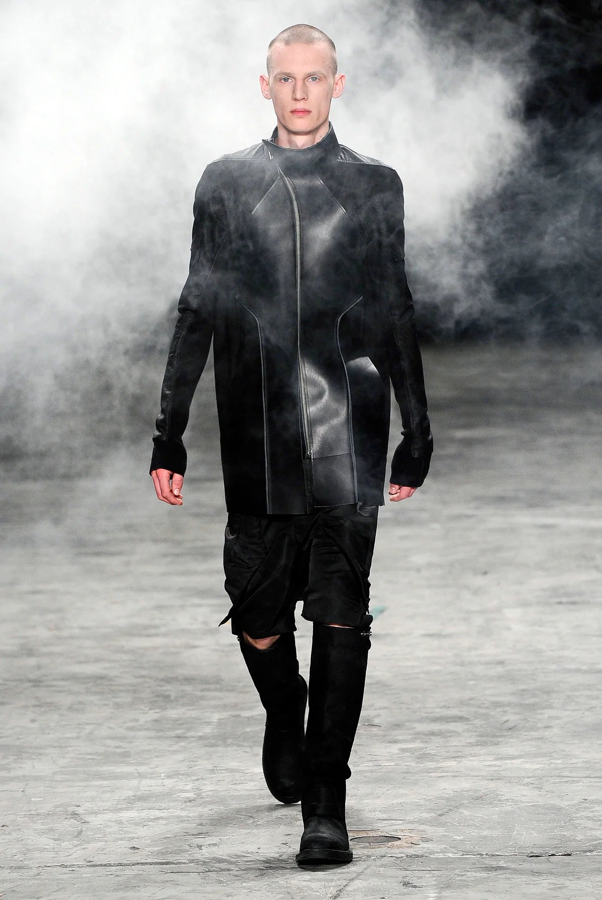 S/S 11 „ANTHEM“ Calf & Blistered Lamb Leather Jacket Rick Owens M