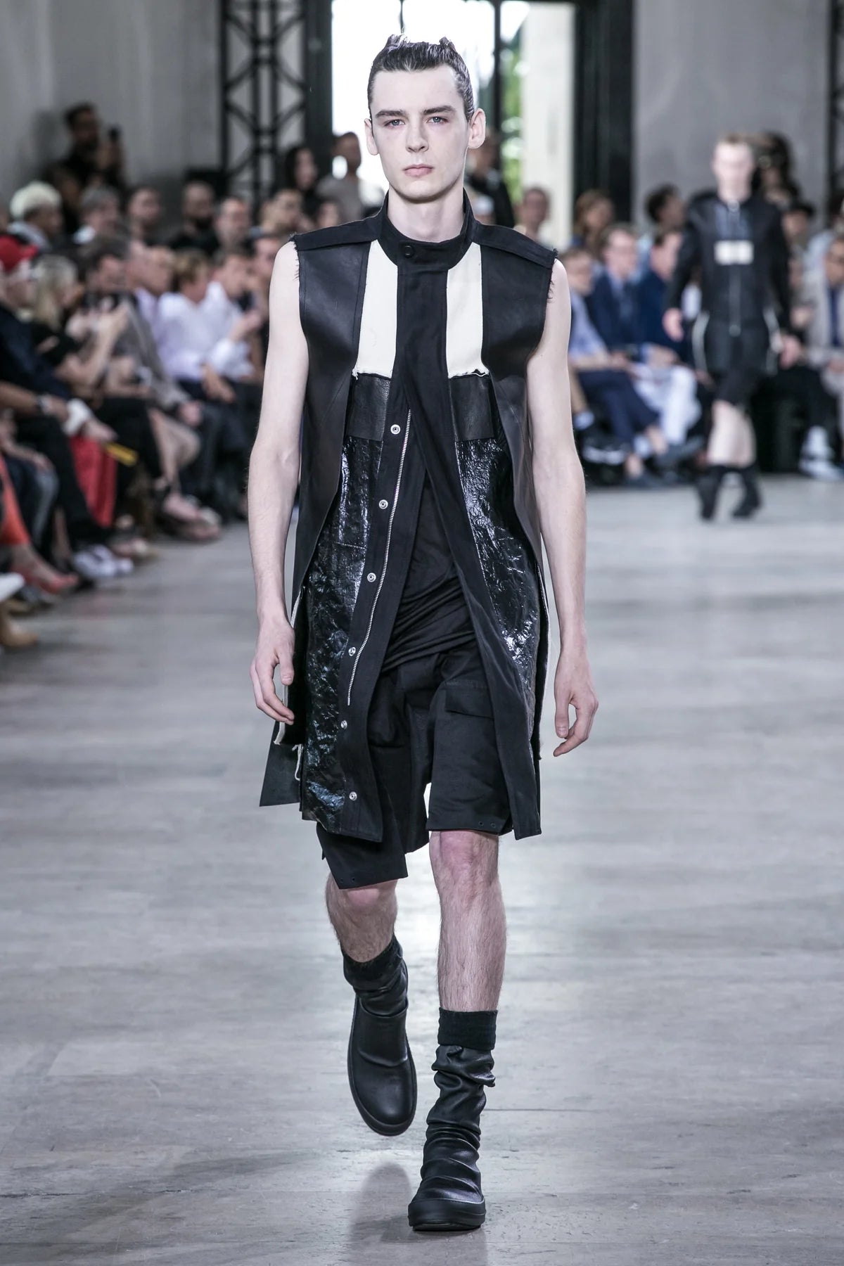 S/S 16 "CYCLOPS" Runway Patchwork Vest Rick Owens IT48/M