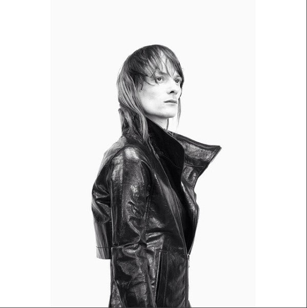 F/W 09 "CRUST" Hammered Lamb Bauhaus Leather Jacket w. Layered Back in Bitter