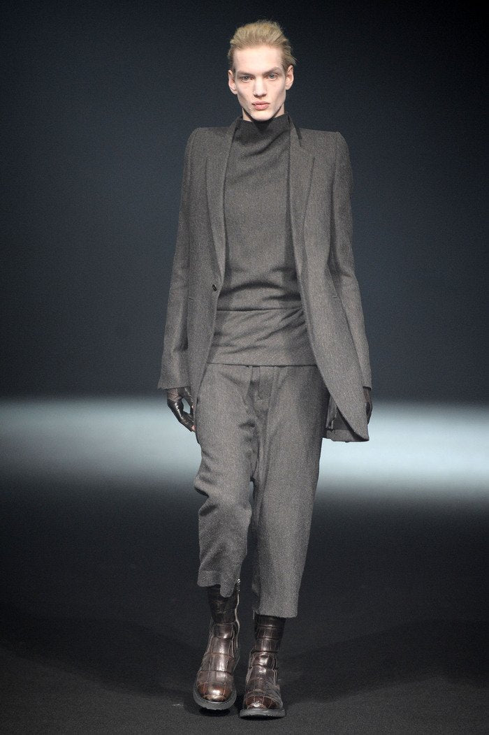F/W 10 "GLEAM" Runway Cropped Wool Pants IT46 Rick Owens