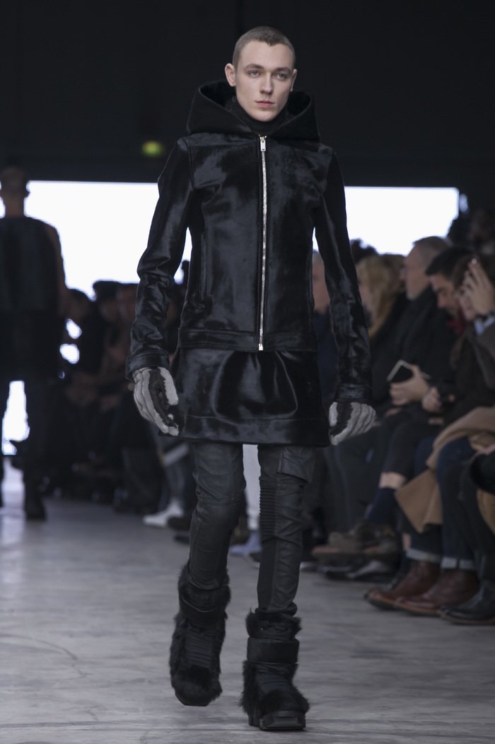 F/W 13 "PLINTH" Runway Fur Hiker Megatooth Boots Rick Owens