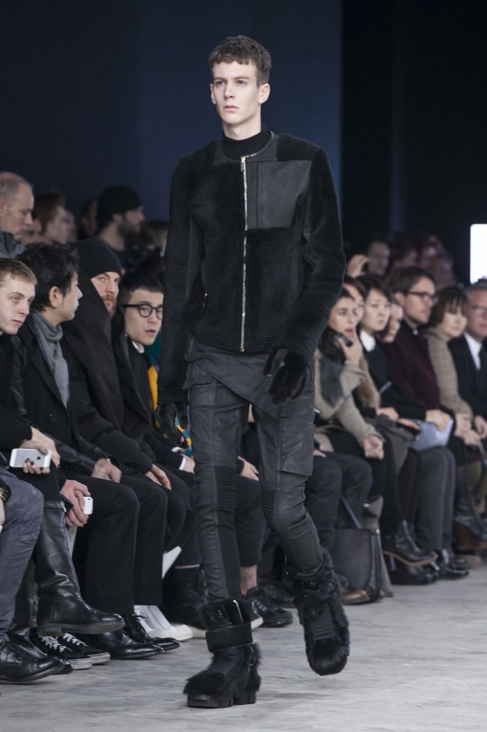 F/W 13 "PLINTH" Runway Fur Hiker Megatooth Boots Rick Owens