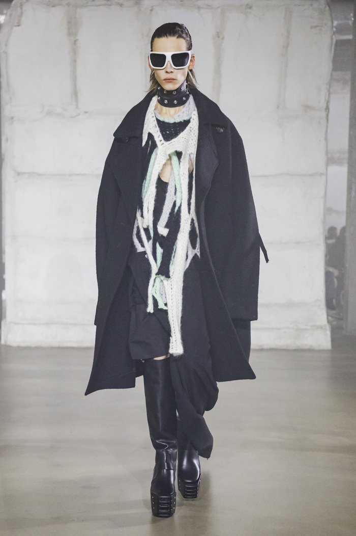 F/W 22 "STROBE" Runway Alpaca Jumbo Drella Tatlin Coat Rick Owens IT48/M