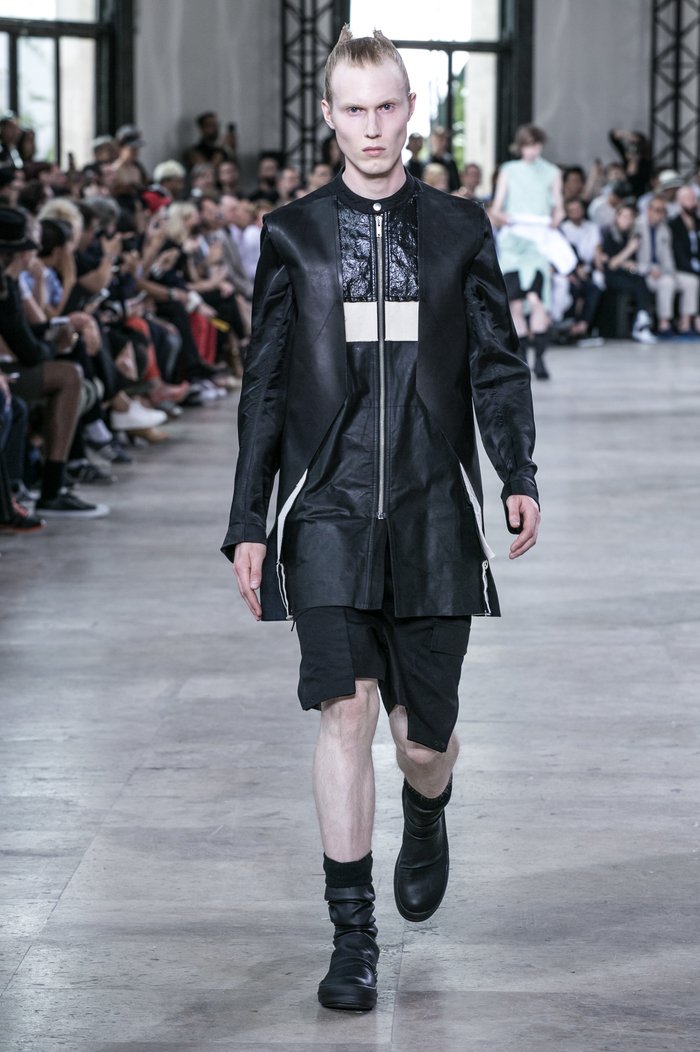 S/S 16「CYCLOPS」ランウェイ パッチワーク ボンバージャケット ブラック/ナチュラル サイズ 50/M