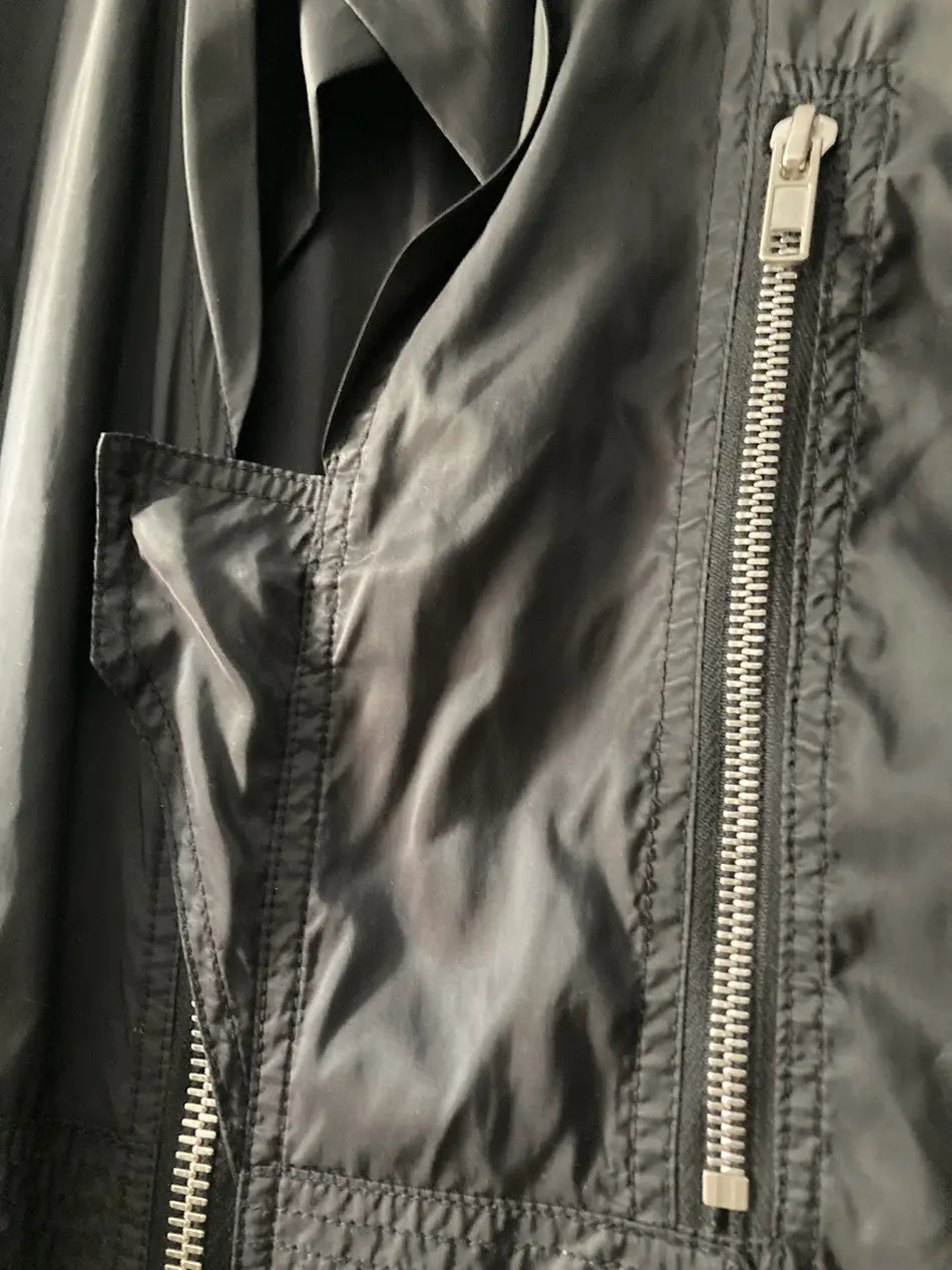 S/S 14 “VICIOUS” Runway Nylon Coat in Black and size IT52/L